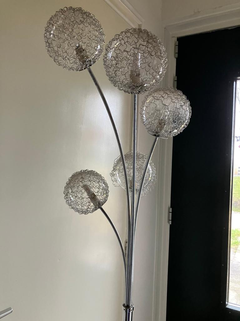 Gebruikte Kwantum vloerlamp inclusief lichtbronnen, Ophalen of Verzenden, Gebruikt, Glas, 150 tot 200 cm