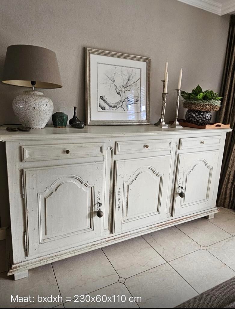 Dressoir kast Frans eiken ( zwaar), Ophalen, Met deur(en), Eikenhout, Frans zwaar eikenhout