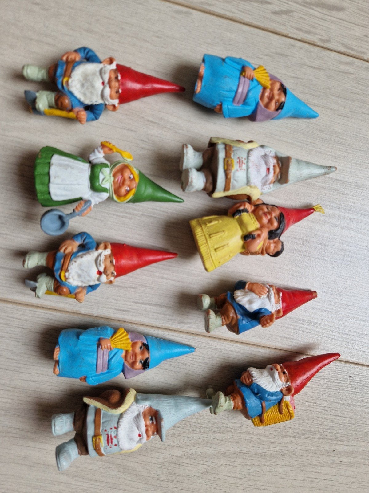 10 x david de kabouter poppetjes figuren kabouters, Ophalen of Verzenden
