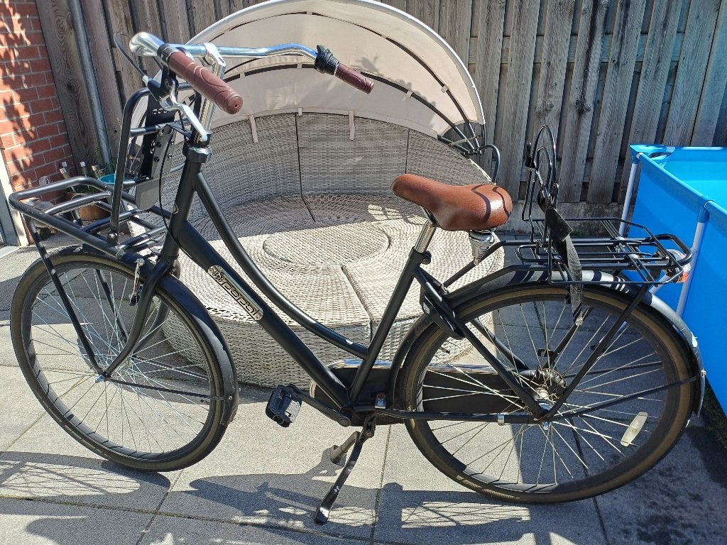 Popal Damesfiets 28 inch mat zwart, Fietsen en Brommers, Fietsen | Dames | Damesfietsen, Gebruikt, 47 tot 50 cm, Versnellingen