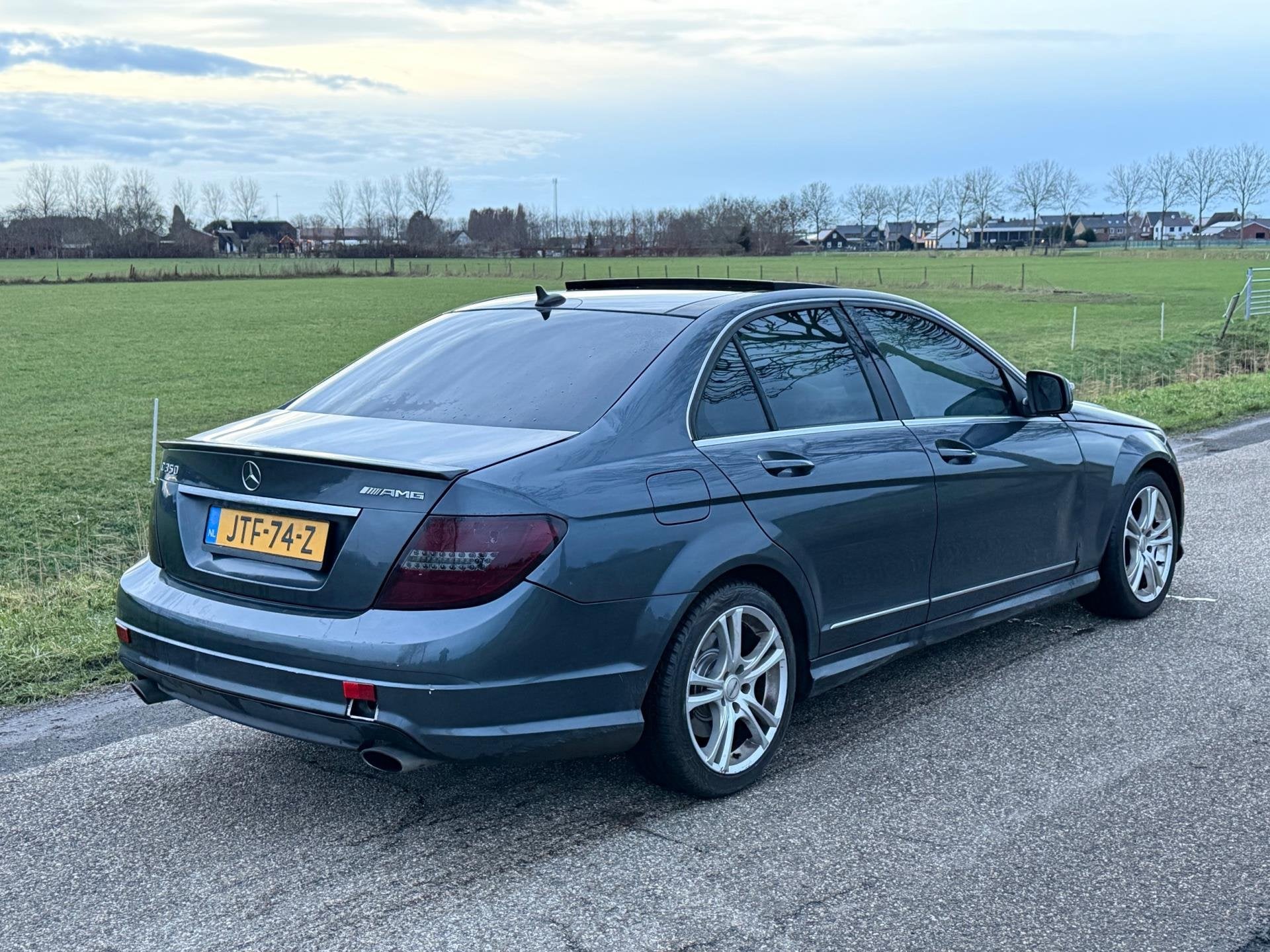 Mercedes-Benz C-klasse 350 Elegance AMG pakket APK 01-2027 A, Achterwielaandrijving, Zwart, Sedan, Euro 4