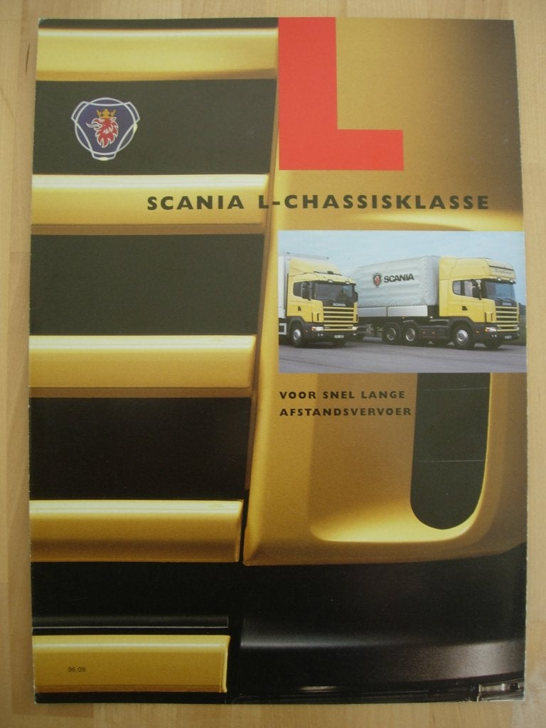 Scania 144L 124L 114L 94L Brochure 1996 – 144 124 114 94 L, Ophalen of Verzenden, Zo goed als nieuw, Overige merken, Scania