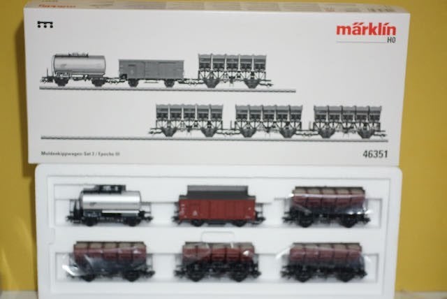 Märklin H0 46351 Güterwagen Set Muldenkippwagen  6-tlg in, Wisselstroom, Treinset, Nieuw, Ophalen of Verzenden