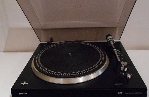 Philips draaitafel type 777 zwart, mooi en goed!!, Philips, Pitch-regelaar, Refurbished, Ophalen of Verzenden