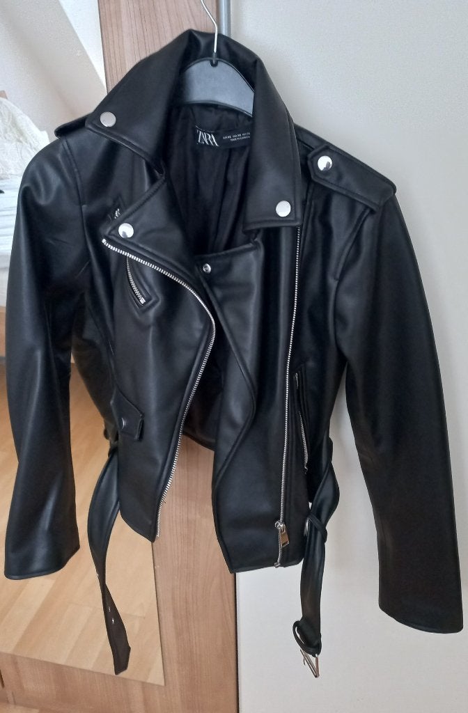 Leren jasje Zara, Ophalen of Verzenden, Zo goed als nieuw, Jasje, Maat 34 (XS) of kleiner