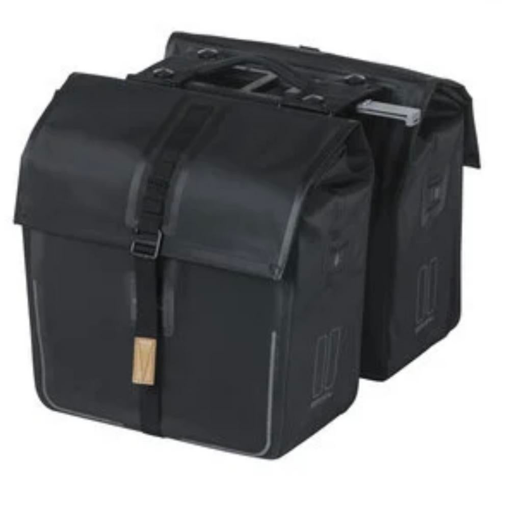 Basil fietstas dubbel Urban dry black MIK 50L, Ophalen of Verzenden, Nieuw
