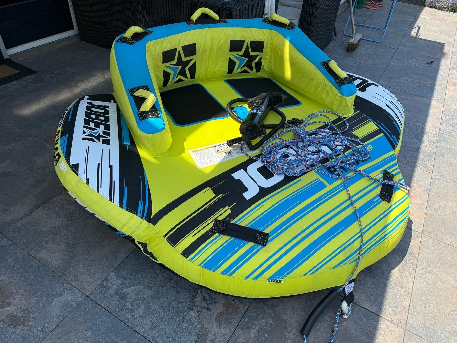 Jobe Binar 2P funtube inclusief pomp en touw, Watersport en Boten, Ophalen, Zo goed als nieuw, Funband of Funtube