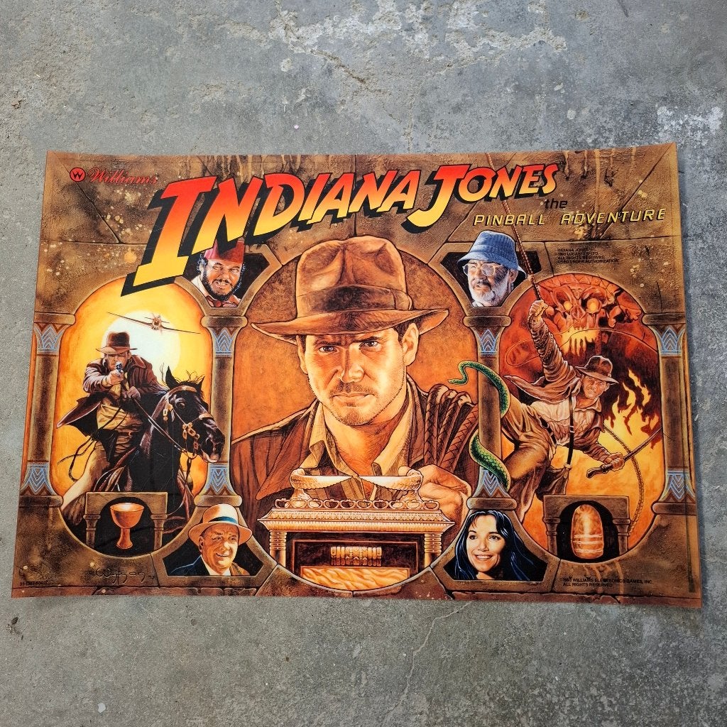 Translite Indiana Jones, Gebruikt, Onderdeel of Defecte kast, Ophalen of Verzenden, Williams