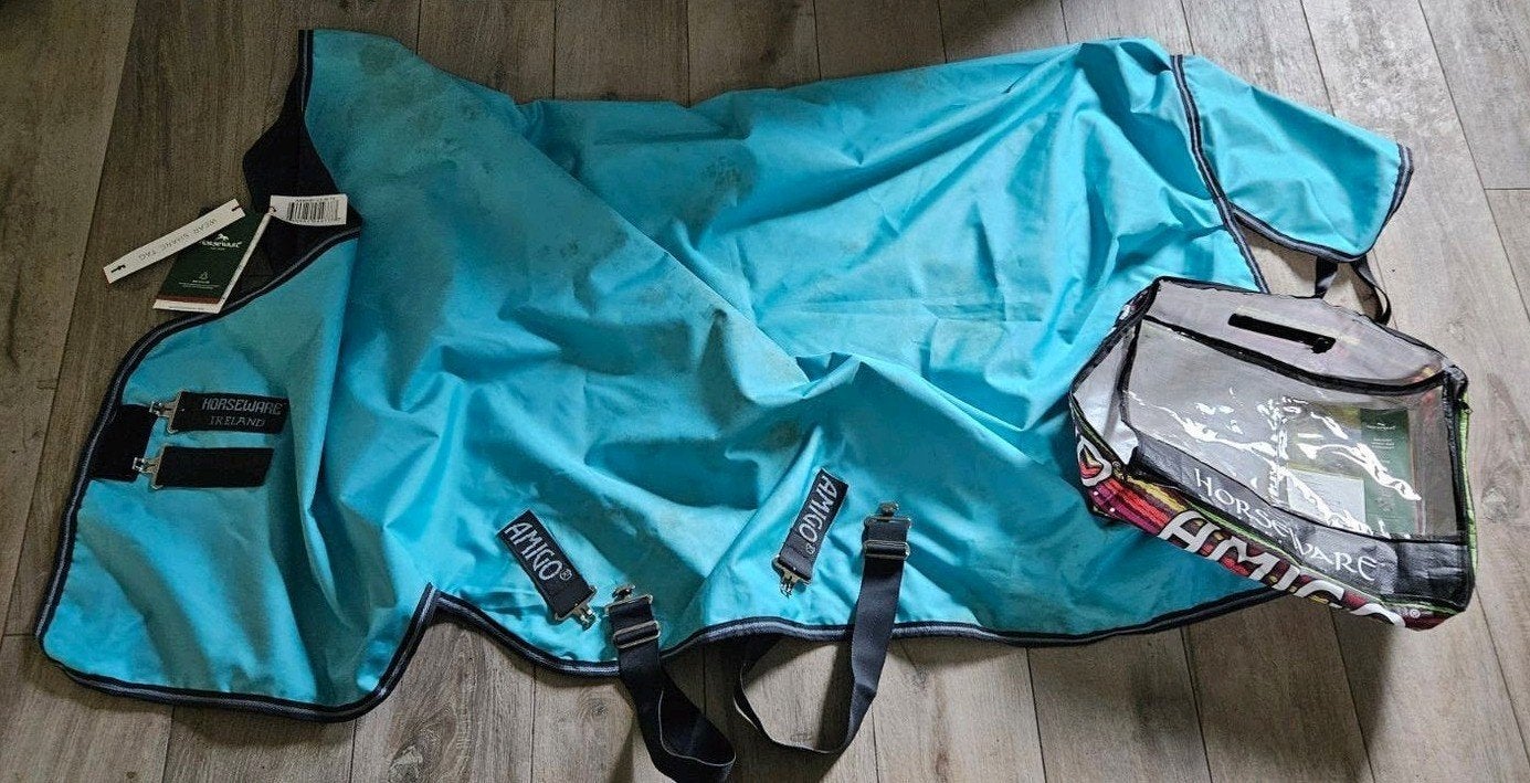 Horseware Amigo 0 grams regendeken Capri maat 6'3 (185/190), Full (L), 0 g, Ophalen of Verzenden, Zo goed als nieuw
