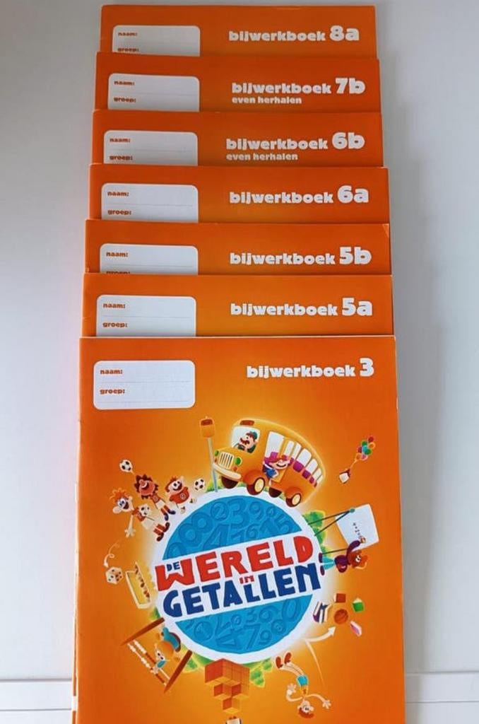 Wereld in Getallen bijwerkboeken groep 3, 5, 6, 7, 8, Boeken, Ophalen of Verzenden, Overige niveaus