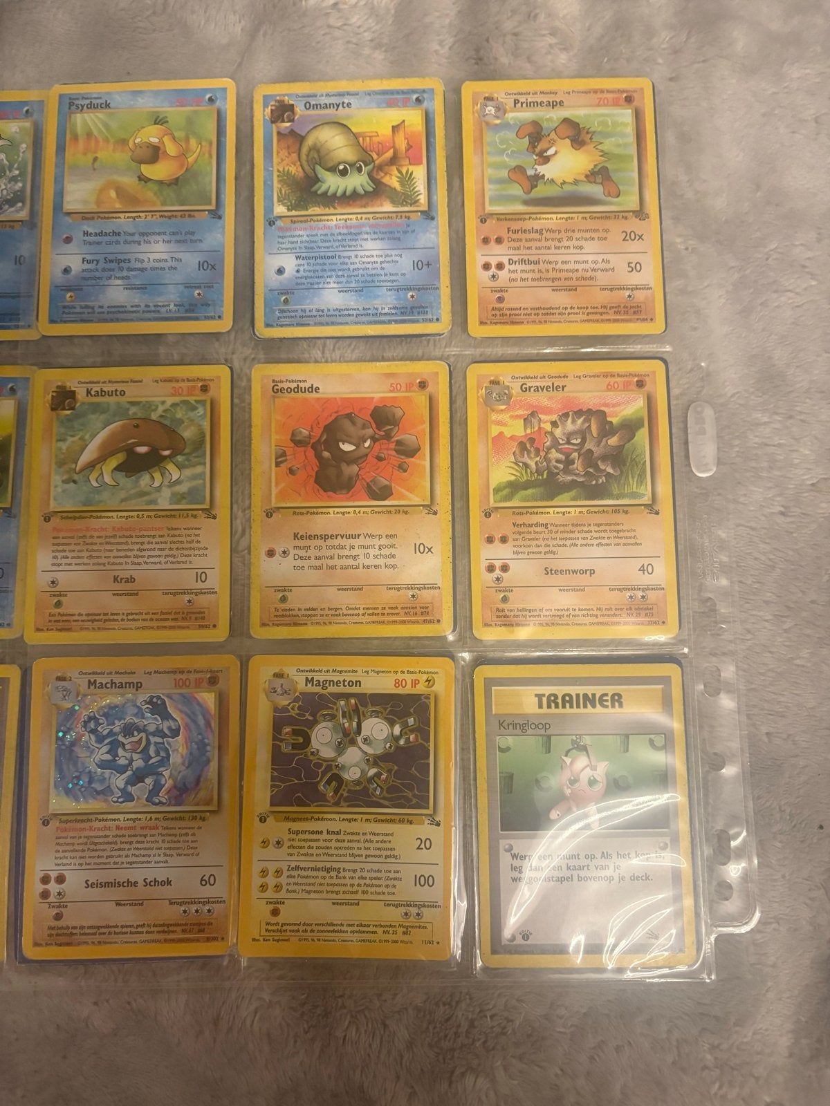 Pokémon kaarten collectie - First Edition NL 1995-2000), Ophalen of Verzenden, Gebruikt, Meerdere kaarten, Foil