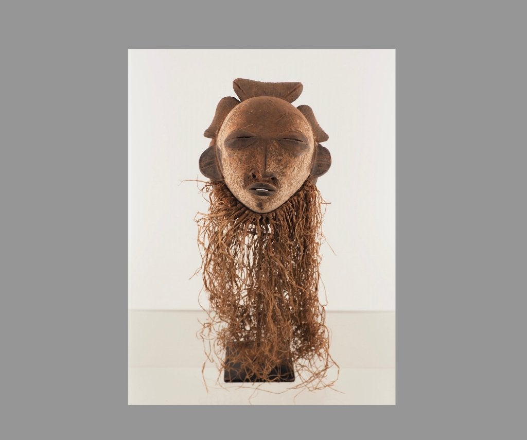 Terracotta masker Lumbo Gabon (251023-05), 43 cm, Steen/keramiek, Afrika, Masker