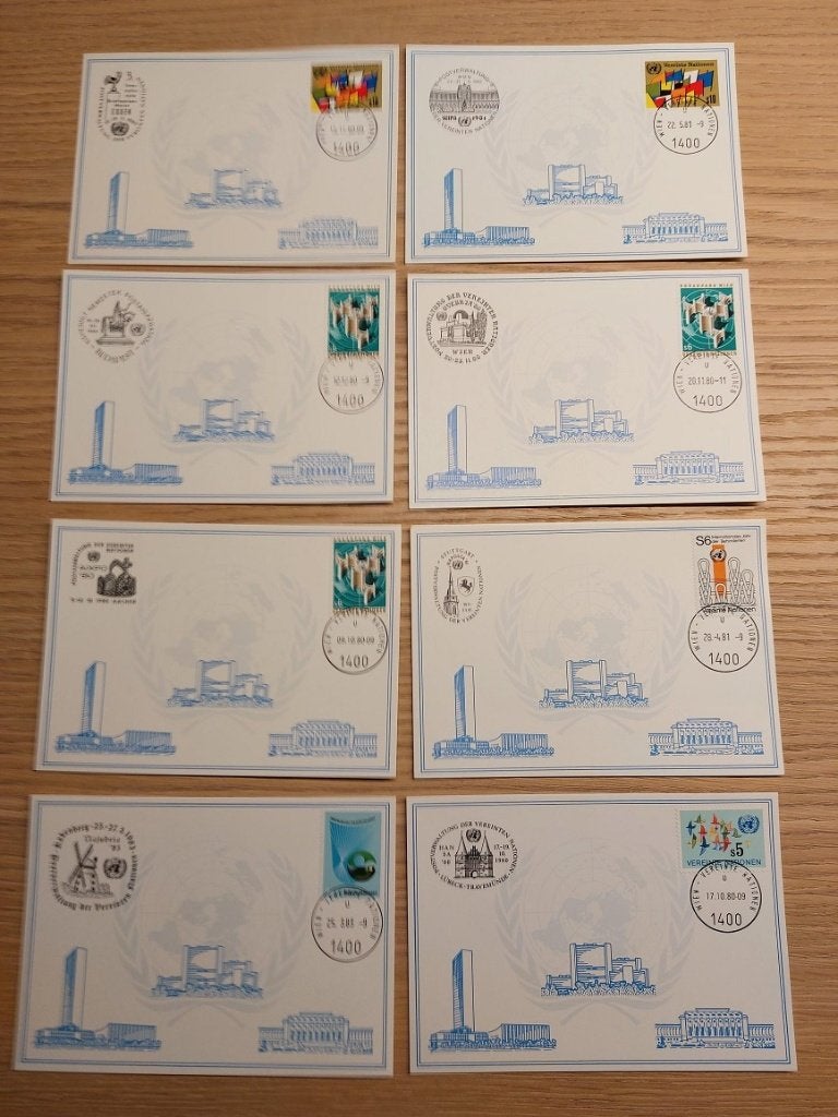 postzegel oostenrijk -verenigde naties - wenen stempels, Verzenden, Gestempeld