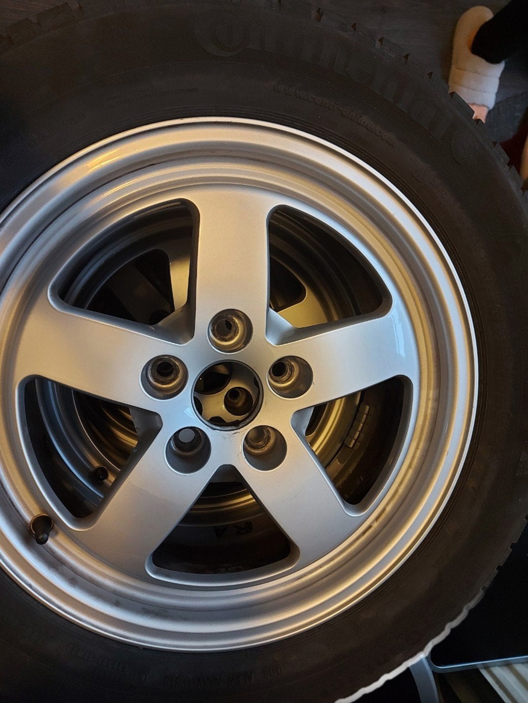 audi a4 b9 winterset 205 60 r16 96H Continental + velgen, Ophalen, 16 inch, Band(en), 205 mm