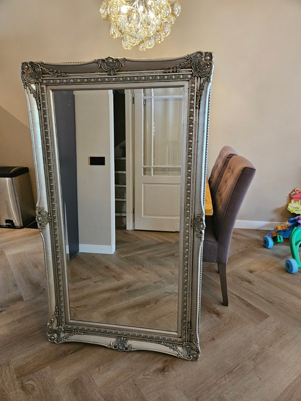 spiegel, Huis en Inrichting, Woonaccessoires | Spiegels, Ophalen, Gebruikt, 125 cm of meer, Minder dan 100 cm