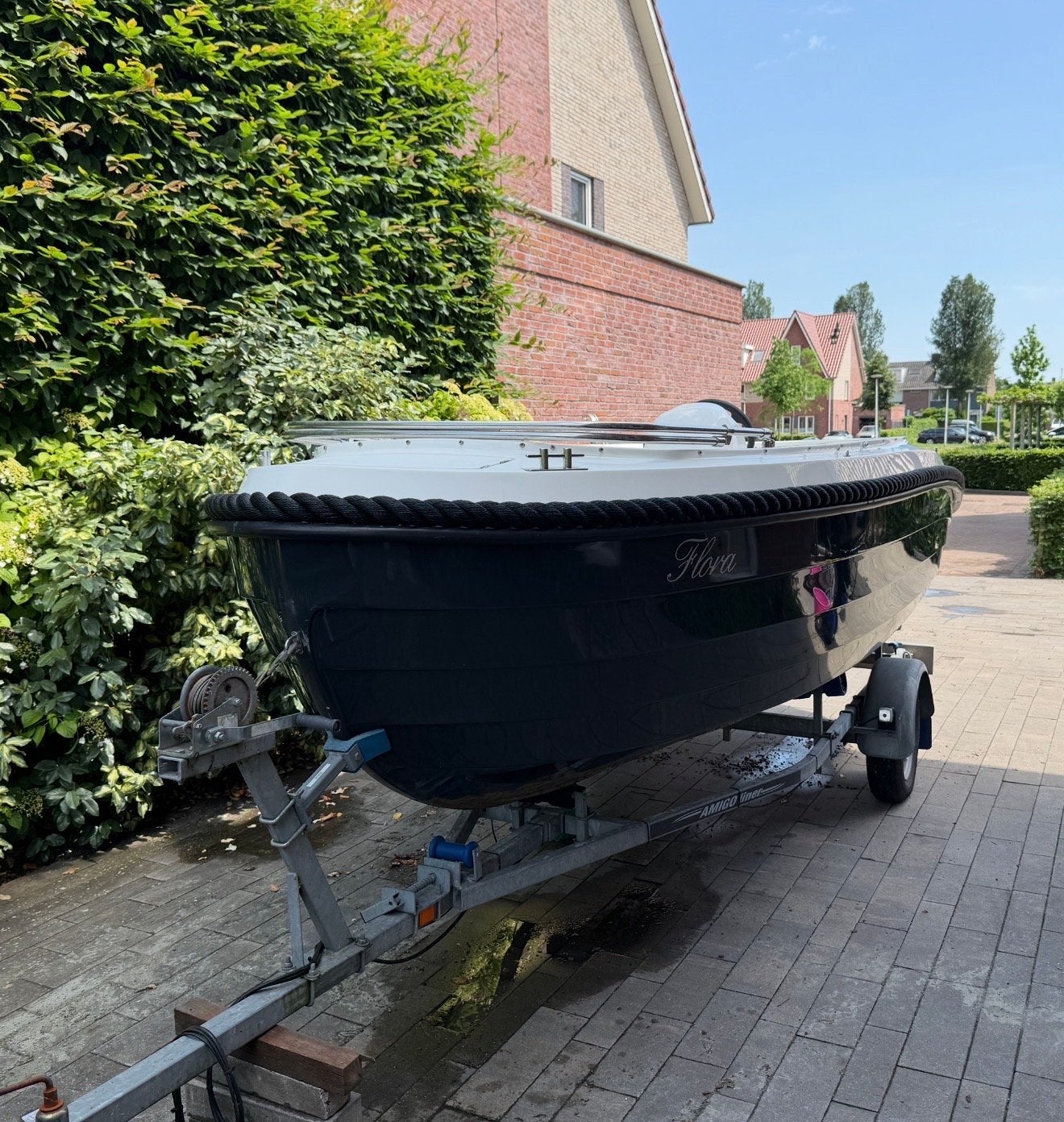 Oud Huijzer 471 Tender met Yamaha 9.9 High Thrust, Watersport en Boten, Overige merken, Buitenboordmotor, 5 m, Kussenset