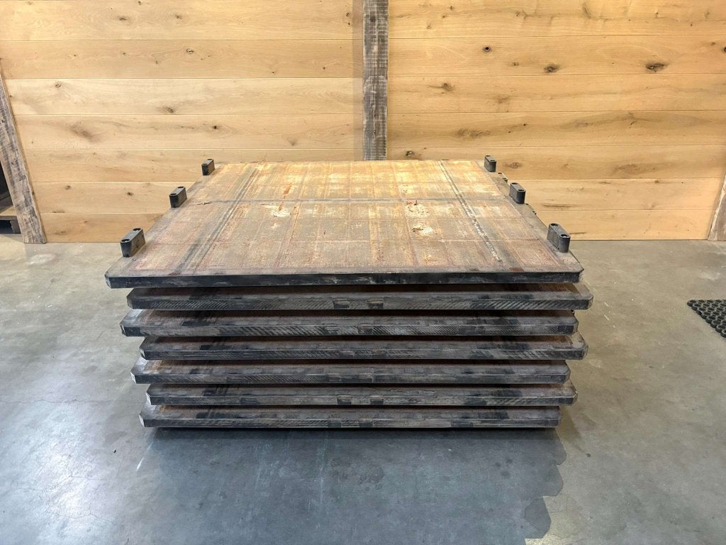 Groot formaat steenschotten 4x145x145 CM multiplex hardhout, Gebruikt, Overige typen