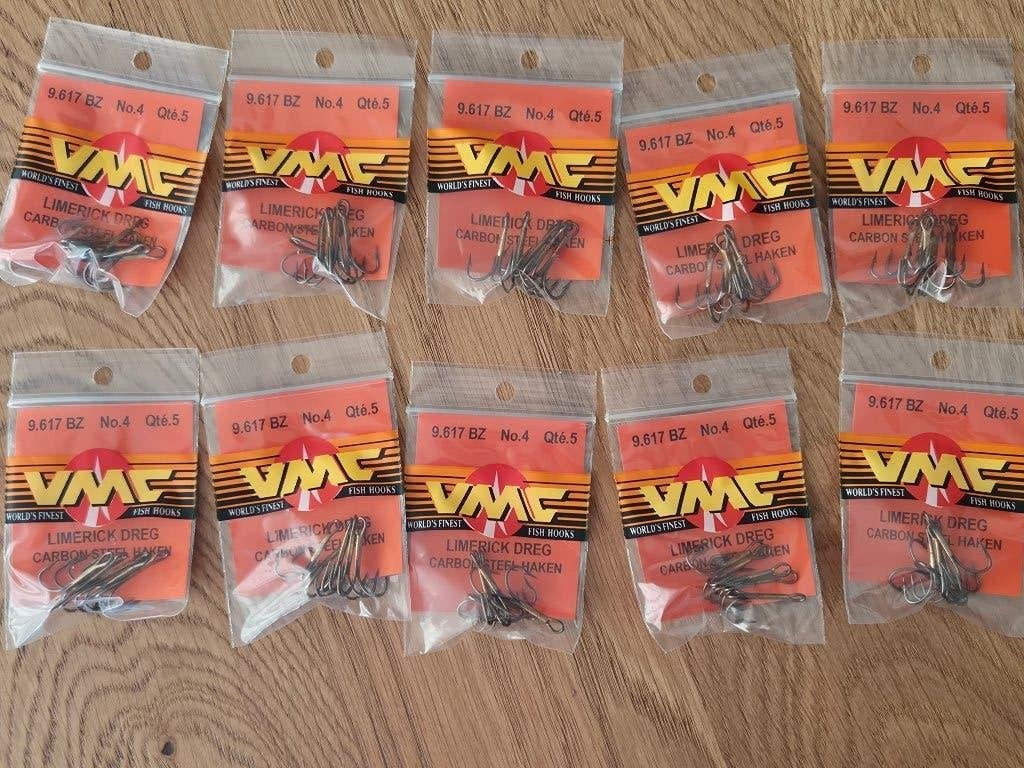 10x zakjes met nieuwe VMC dreggen maat 4, Ophalen of Verzenden, Nieuw, Haak