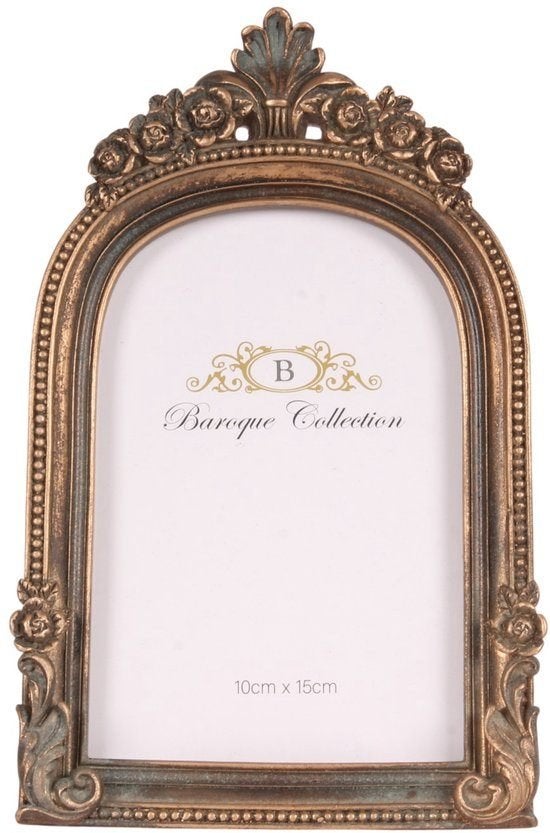Barokke Fotolijst Goud 10x15 cm - Polyresin, Huis en Inrichting, Baroque - Fotolijst - Fotolijst 10 x 15 cm - Goud - Resin - 20.7x13x2.2 - Polyresin