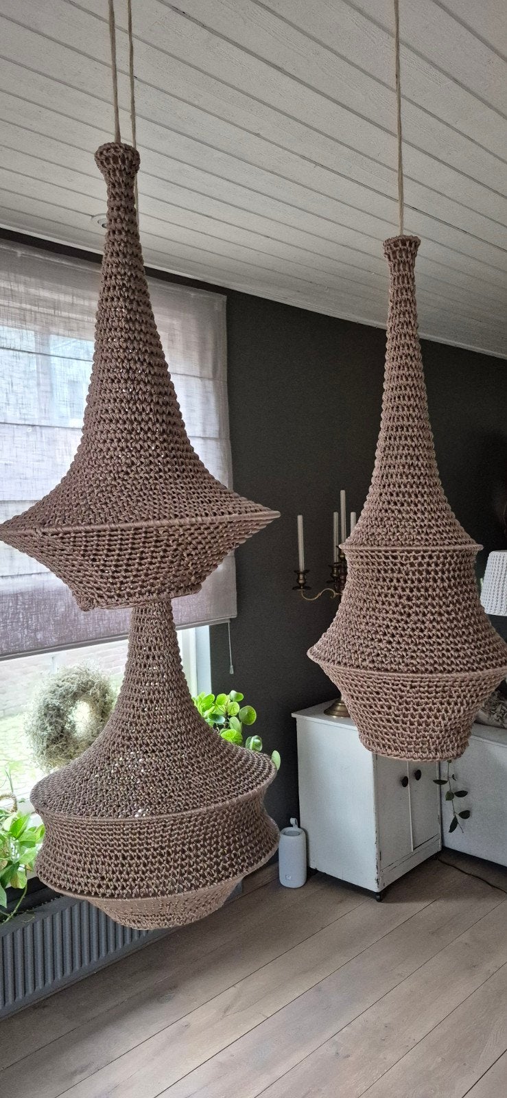 Gehaakte Marokkaanse kroonluchters/lampen, Ophalen, Nieuw, Boho Ibiza