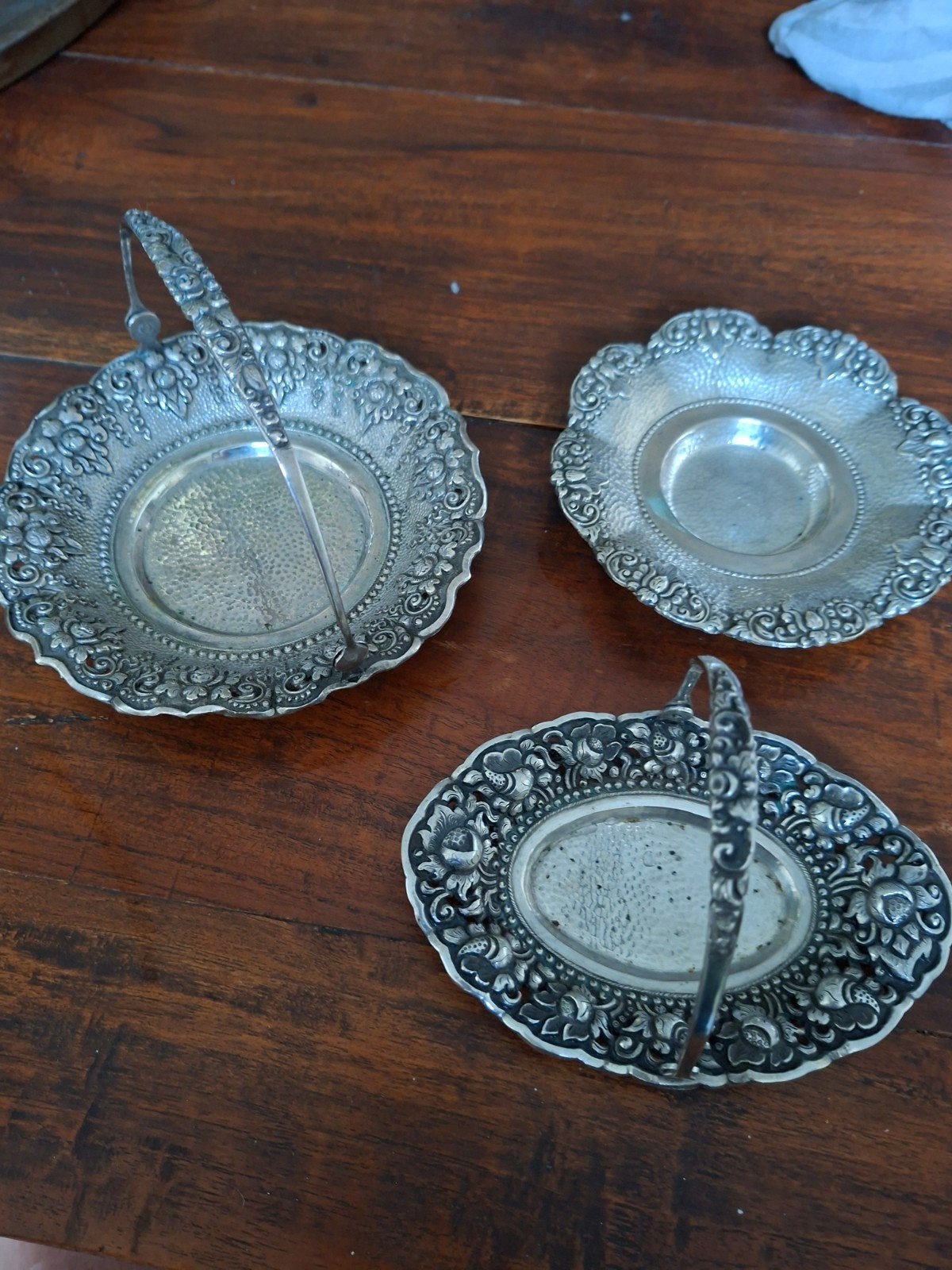 3 schalen djokja zilver 800 gekeurd., Ophalen of Verzenden, Zilver