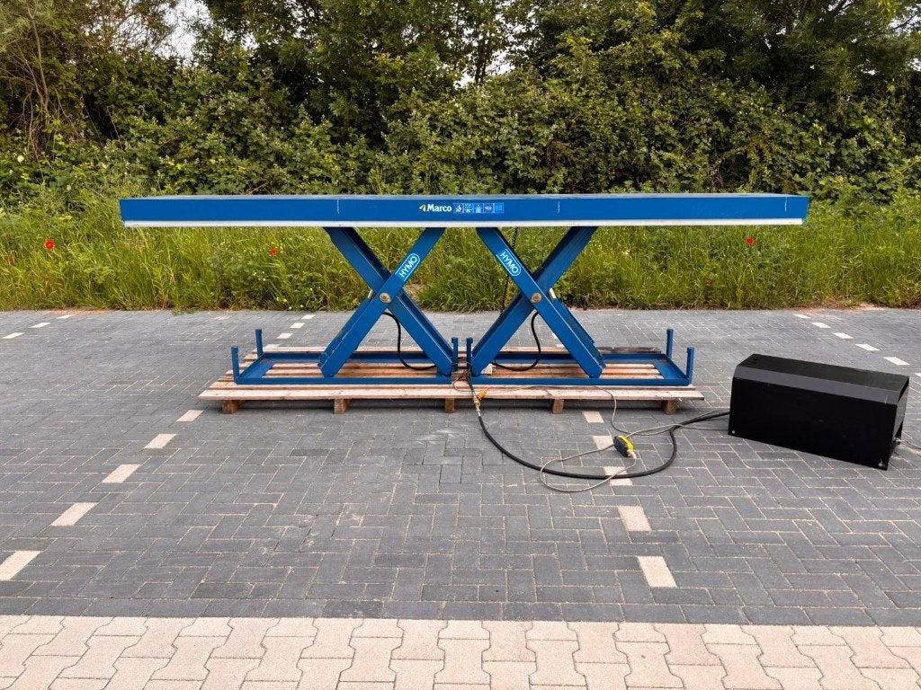HYMO schaarheftafel 1000kg, Doe-het-zelf en Verbouw, Werkbanken, Ophalen, Zo goed als nieuw, 170 cm of meer, Inklapbaar
