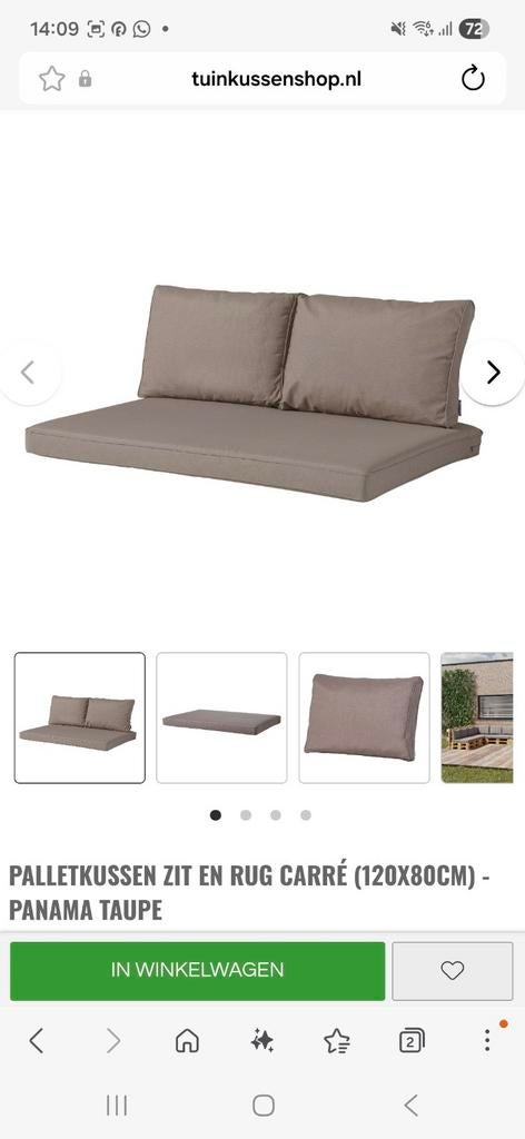 Nieuw! Madison loungekussens taupe, Ophalen of Verzenden, Nieuw