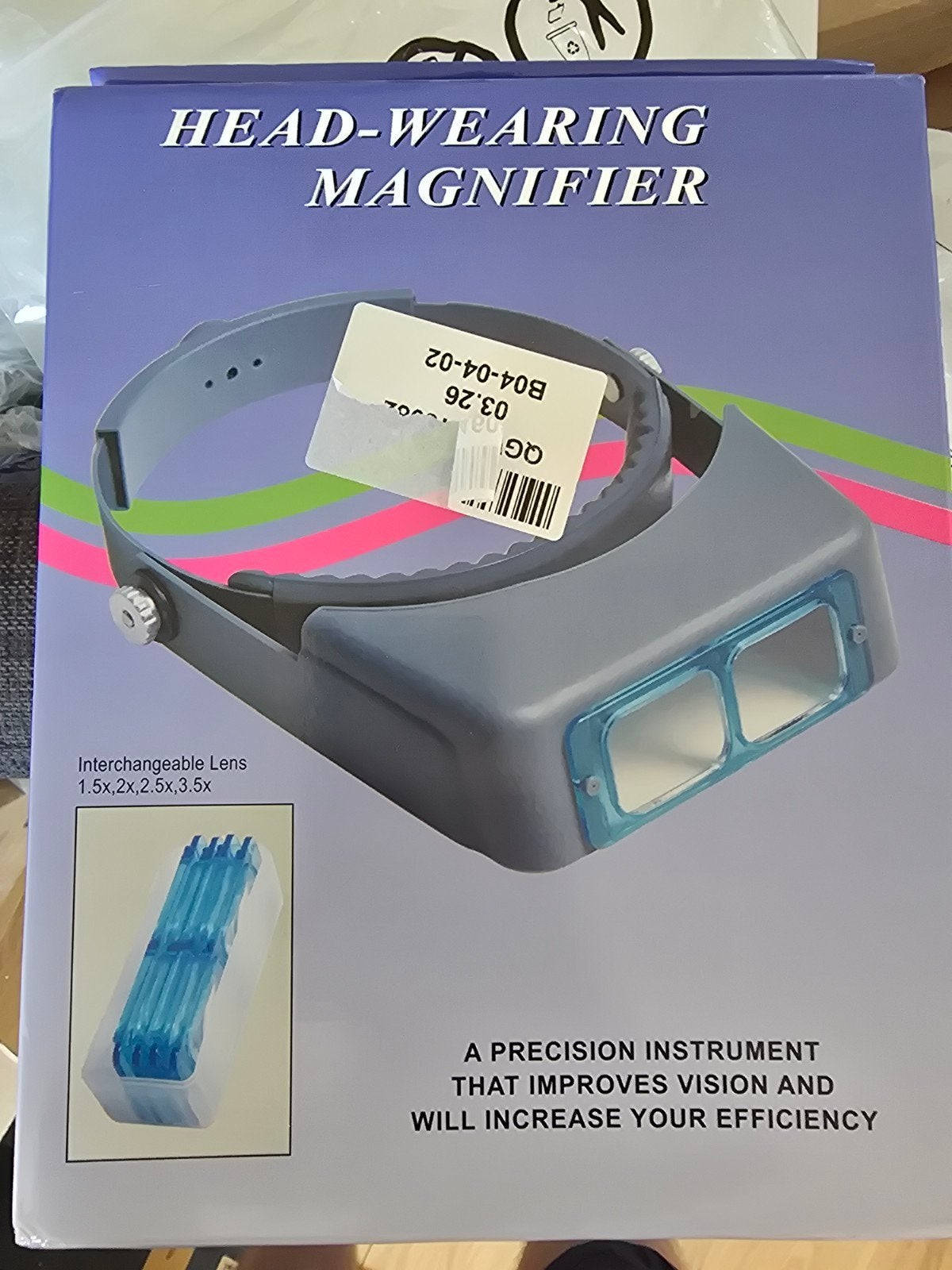 Hoofdband vergrootglas met verwisselbare lenzen, Ophalen of Verzenden, Nieuw, Vergrootglas of Loep