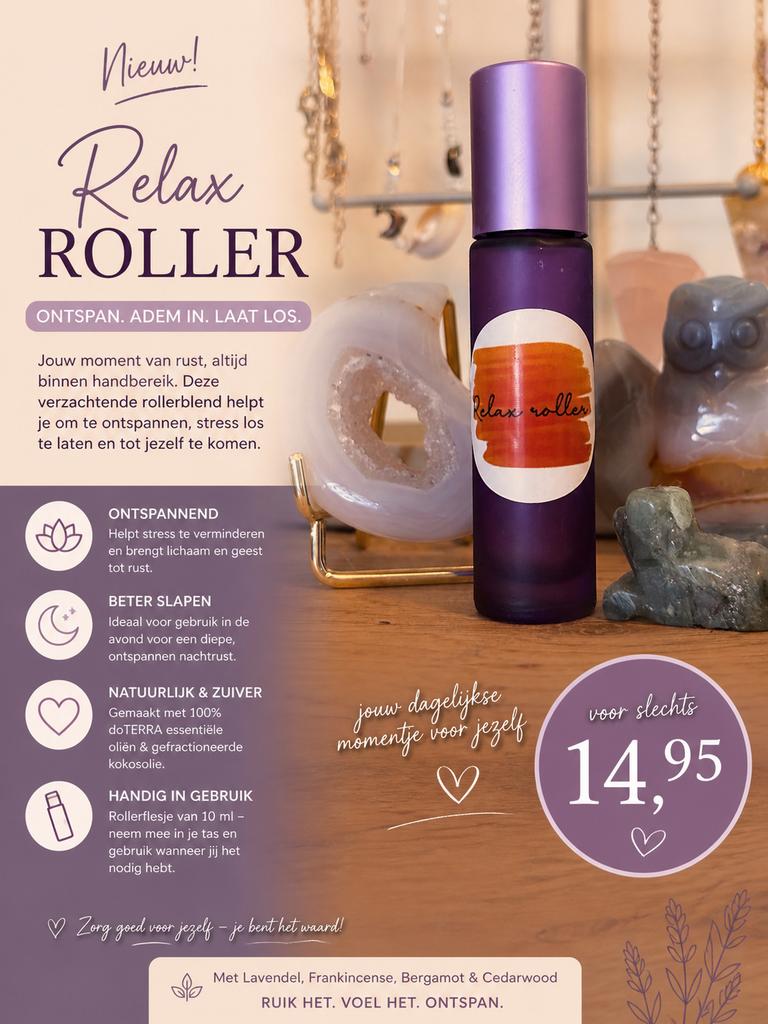 Heerlijke Relax Roller met Lavendel en Bergamot, Ophalen of Verzenden, Nieuw, Gehele gezicht, Verzorging