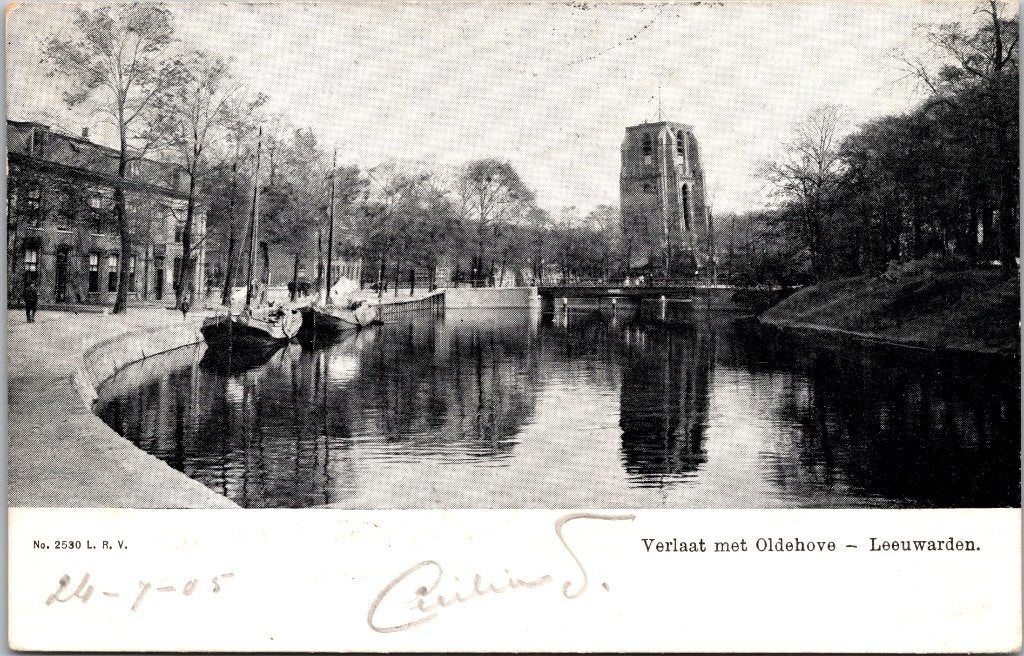 Leeuwarden  - 12 antieke ansichtkaarten Oldehove, Verzamelen, Verzenden, 1920 tot 1940, Gelopen, Friesland