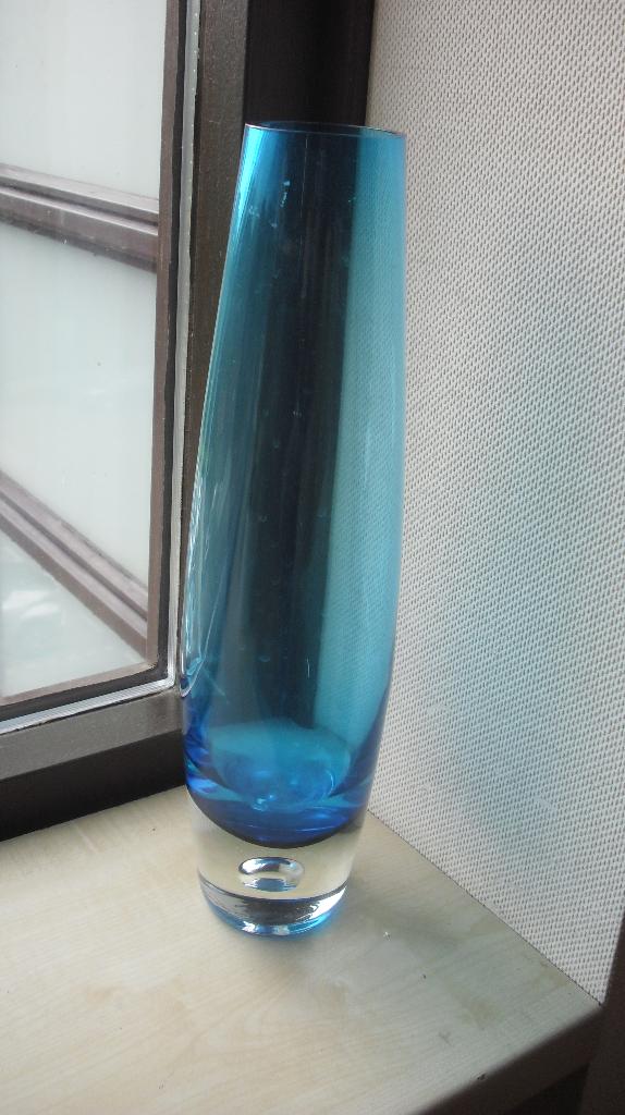 Hoge blauwe-Vaas, Antiek en Kunst, Ophalen of Verzenden