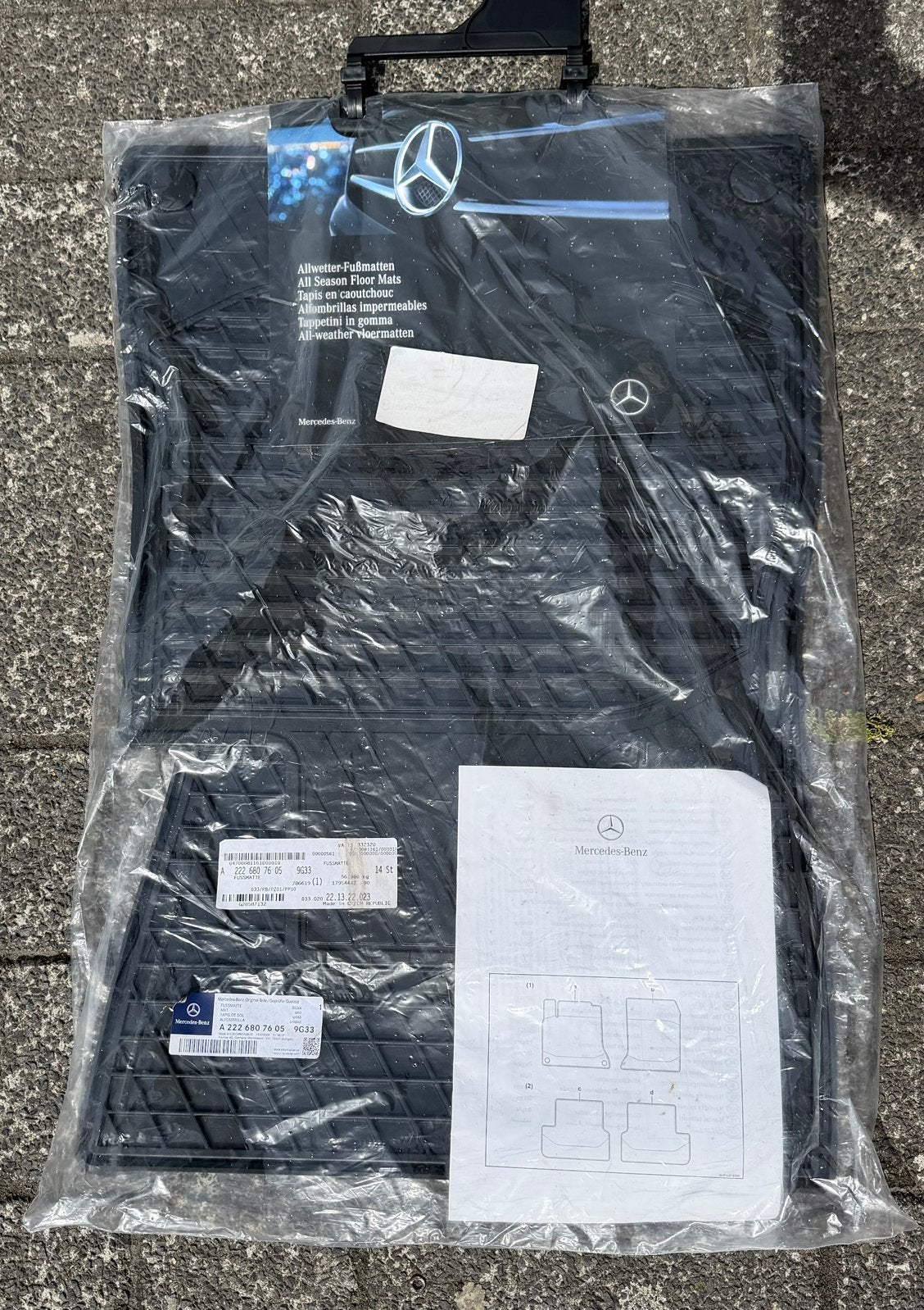 Mercede-Benz V222 S-Class Rubber Floor Mat Ser Orgineel, Auto-onderdelen, Interieur en Bekleding, Ophalen, Nieuw