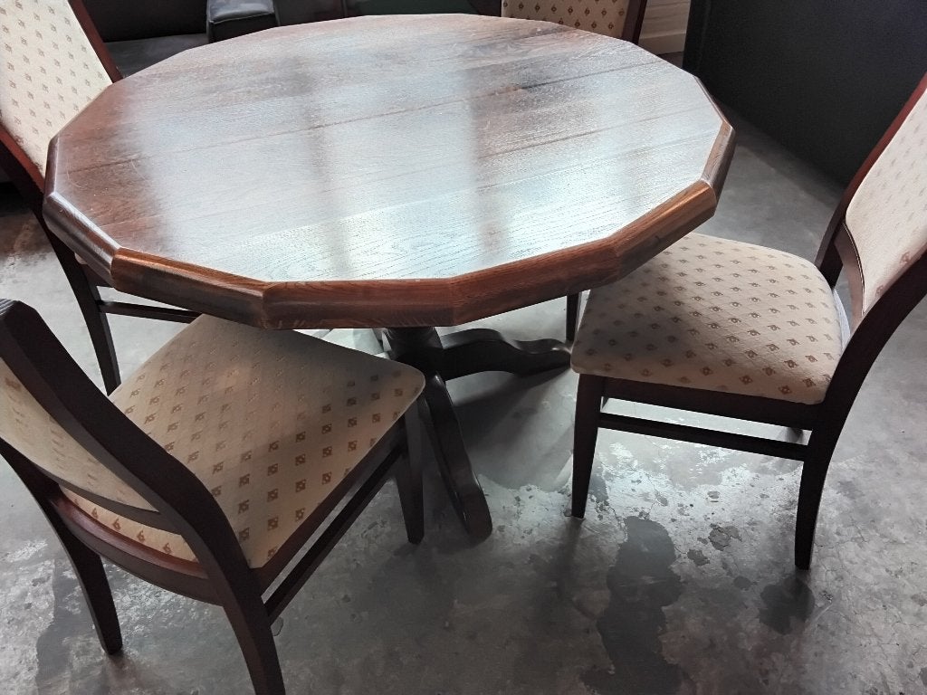 Klassiek! Tafel met 4 stoelen 195=! Second Life Wolvega, Ophalen, Gebruikt, Stof, Vier