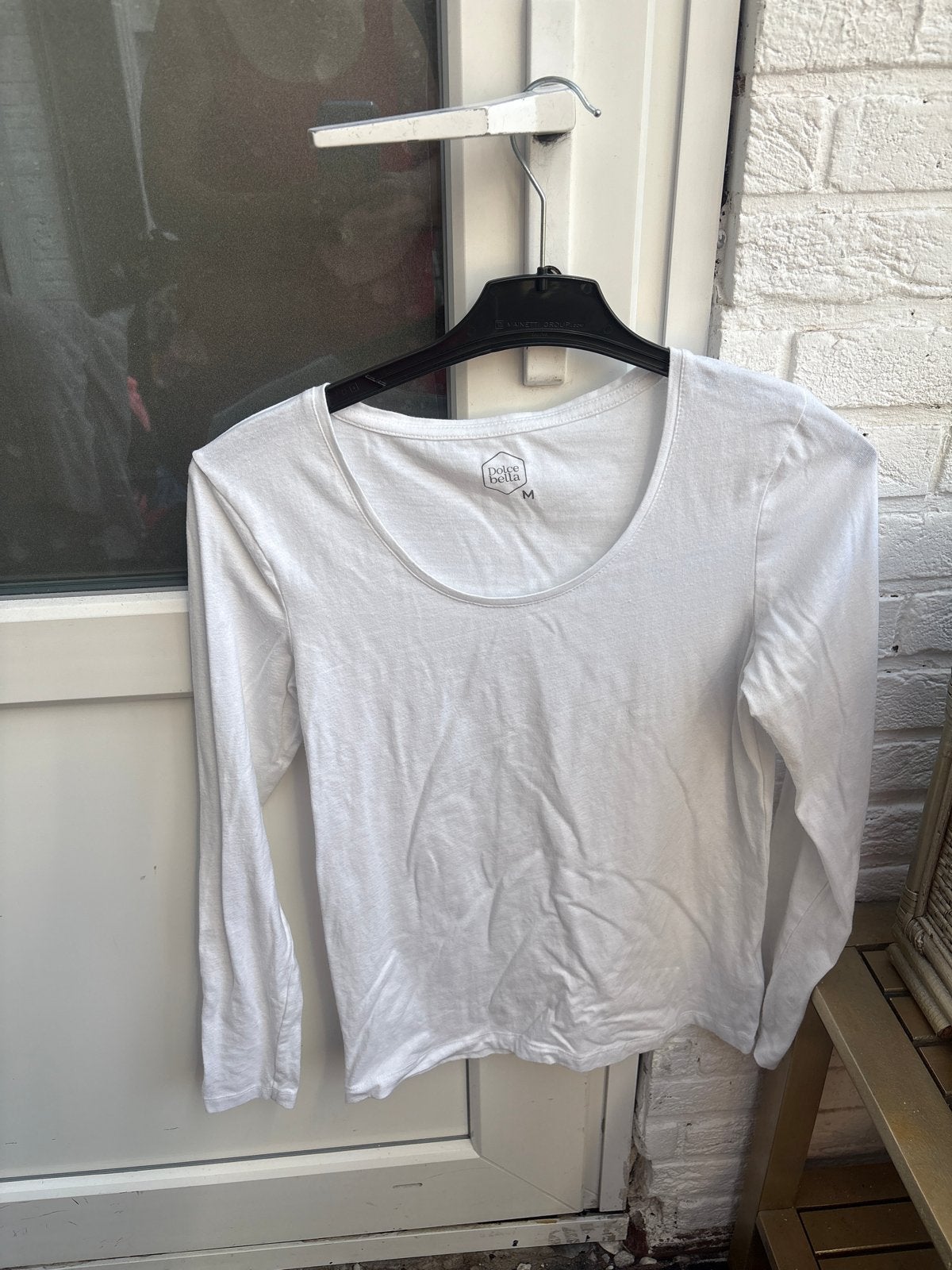 Witte longsleeve shirt van Dolce Bella, maat M, Maat 38/40 (M), Wit, Ophalen of Verzenden, Lange mouw