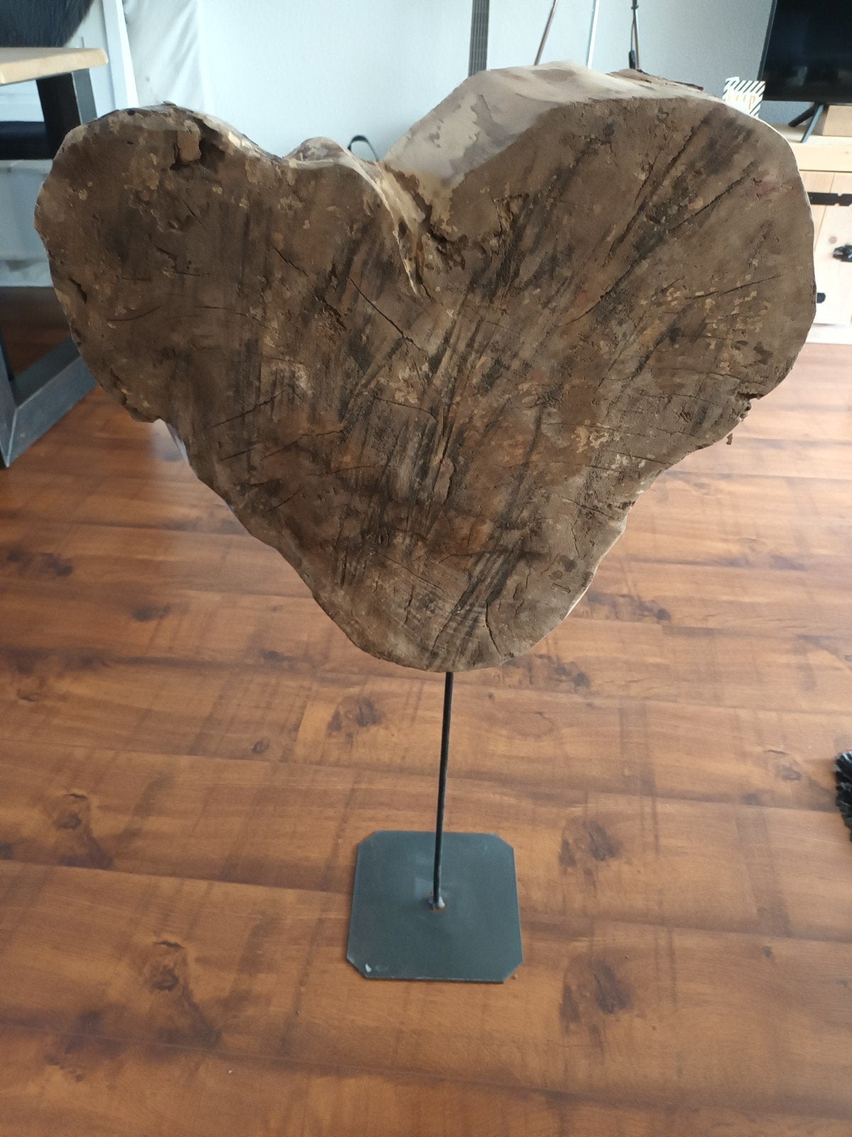 Zeer mooi houten hart op statief!, Ophalen, Zo goed als nieuw