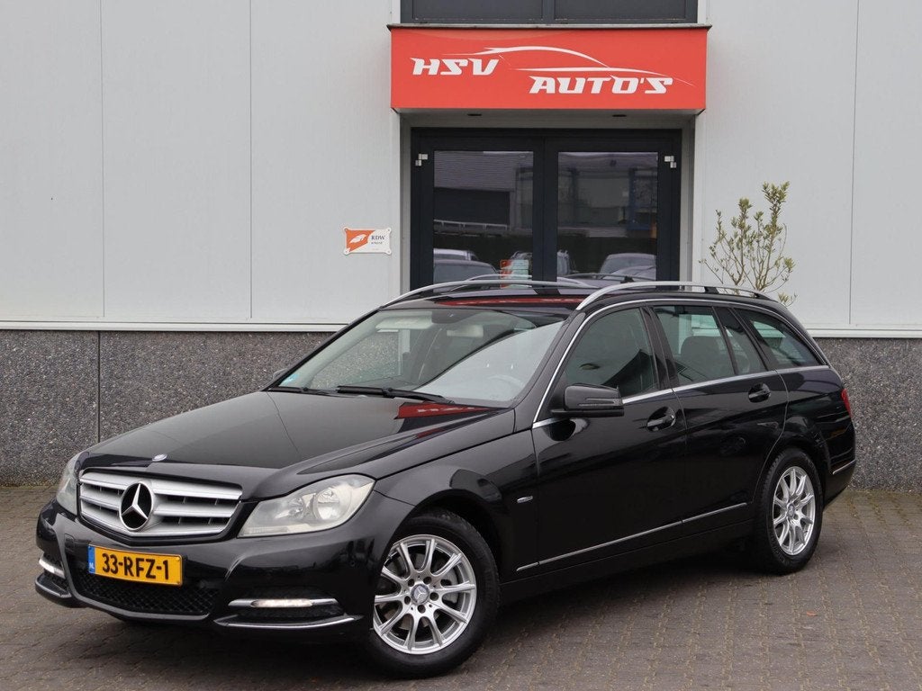 Mercedes-Benz C-klasse Estate 180 Business Class Avantgarde, Auto's, Euro 5, 1796 cc, Zwart, Handgeschakeld