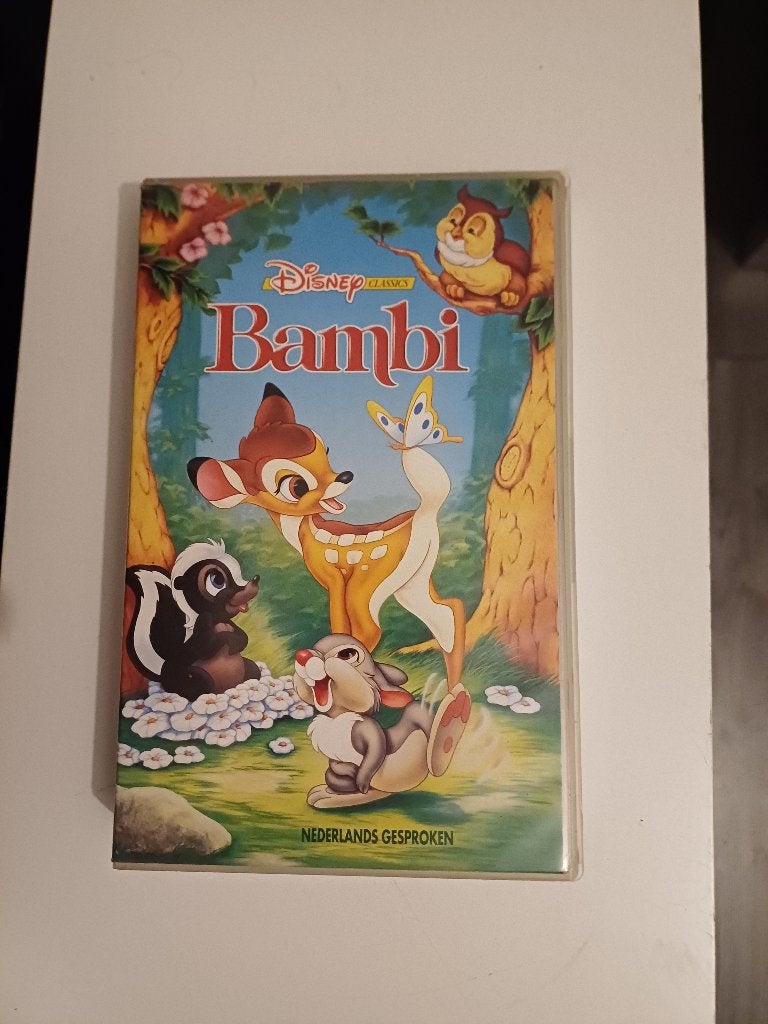 Disney Classics – Bambi (VHS, Nederlands gesproken), Cd's en Dvd's, VHS | Kinderen en Jeugd, Gebruikt, Tekenfilm, Alle leeftijden