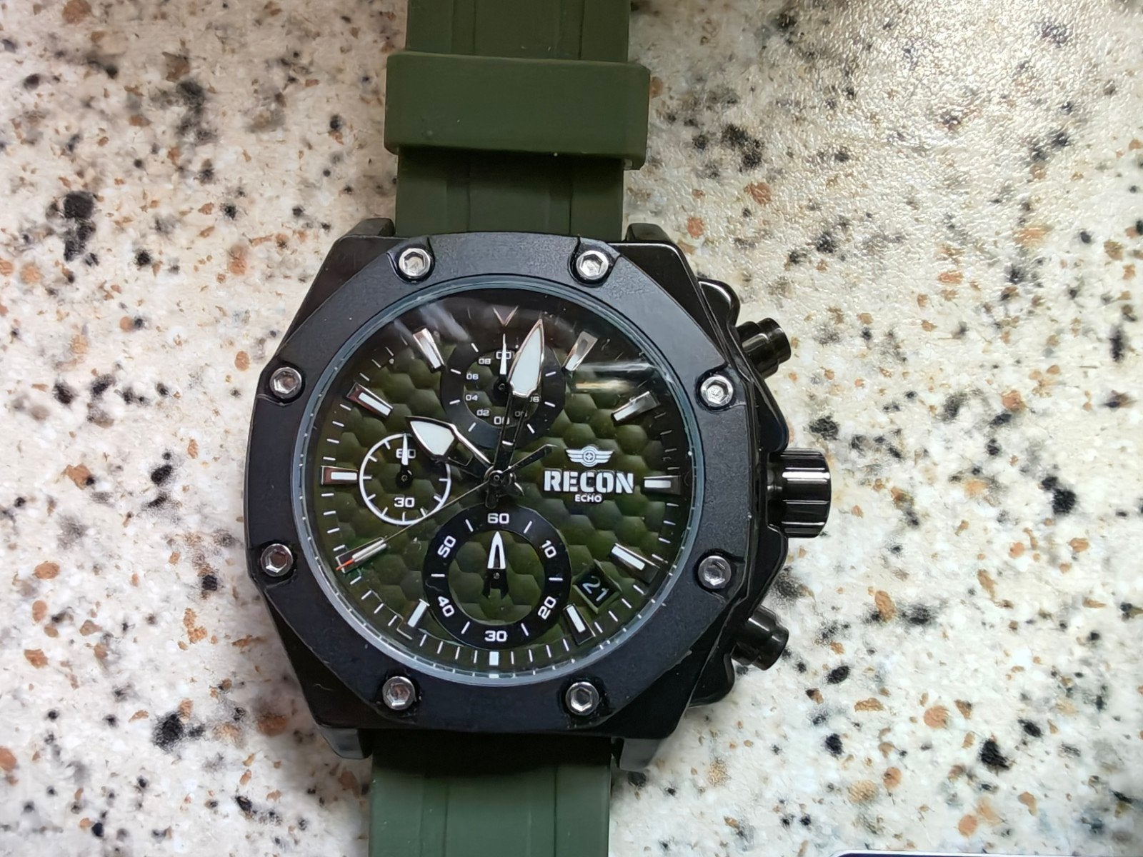 Recon horloge nieuw in geschenkbox, Overige merken, Staal, Polshorloge, Overige materialen