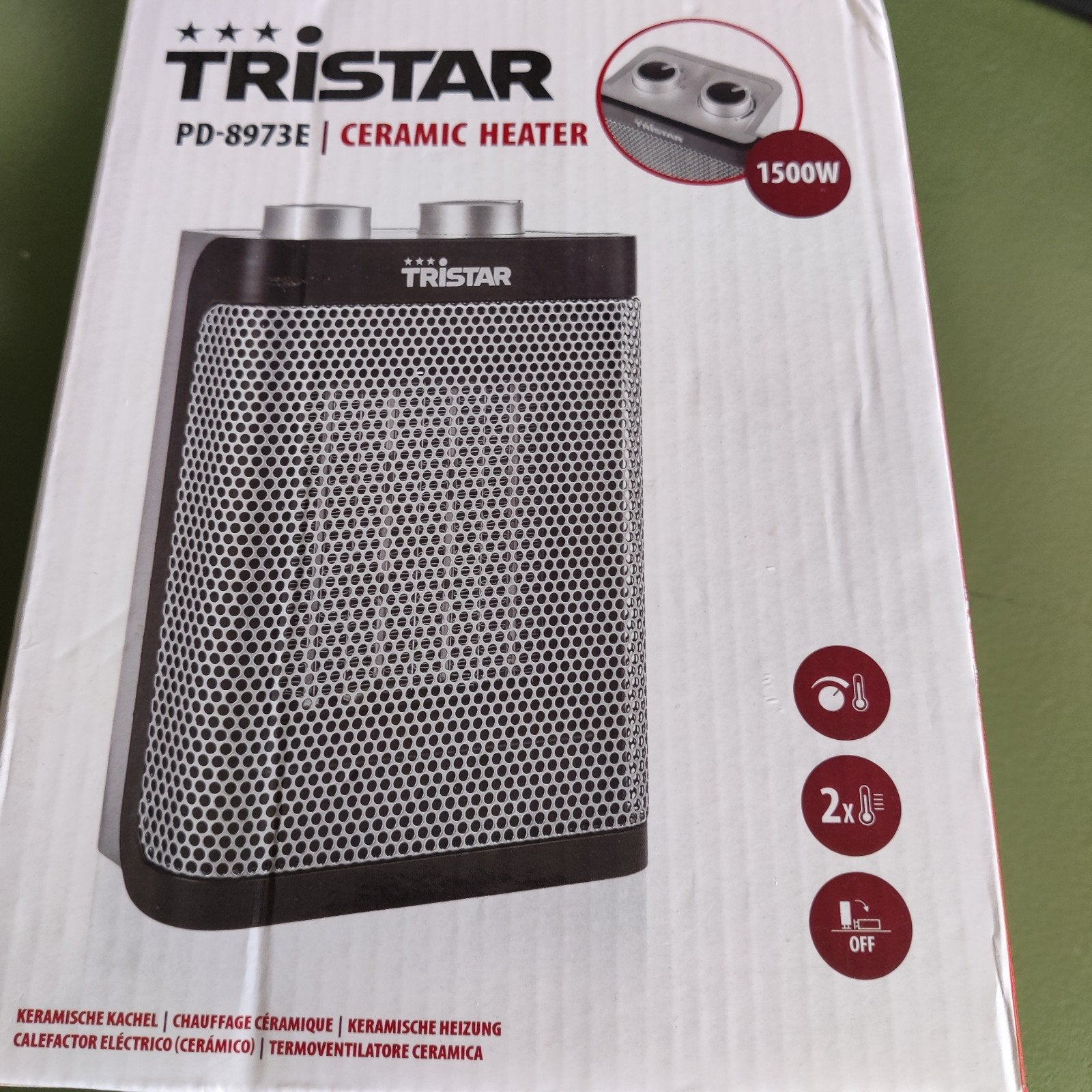 Tristar PD-8973E Keramische Kachel - 1500W, Minder dan 30 cm, Minder dan 60 cm, Ophalen of Verzenden, 800 watt of meer