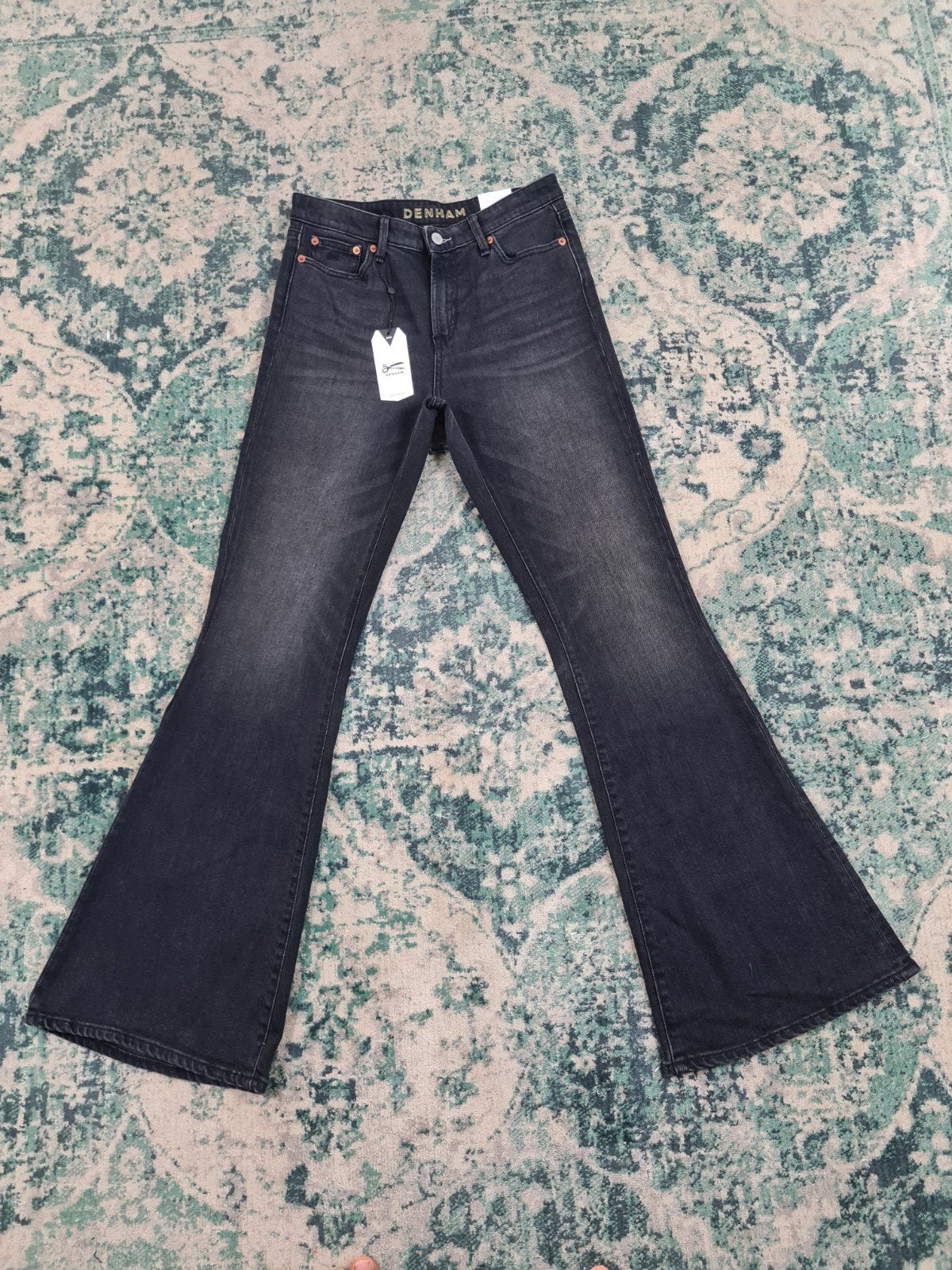 Denham Jane High Rise Flare Fit W28 L30 Nieuw Tulsi2830, Denham, Zwart, Nieuw, Ophalen of Verzenden