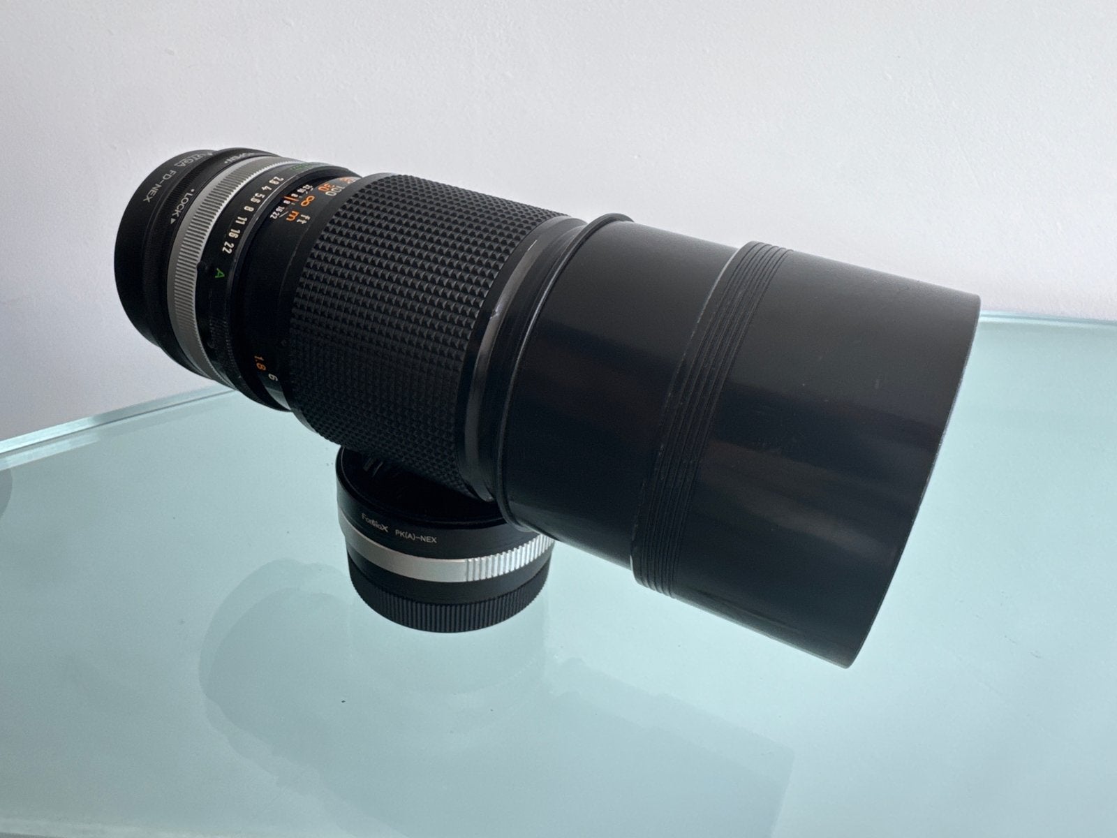 Canon FD 200mm f/2.8 met Sony E-mount adapter, Gebruikt, Canon, Canon FD, Handmatige focus