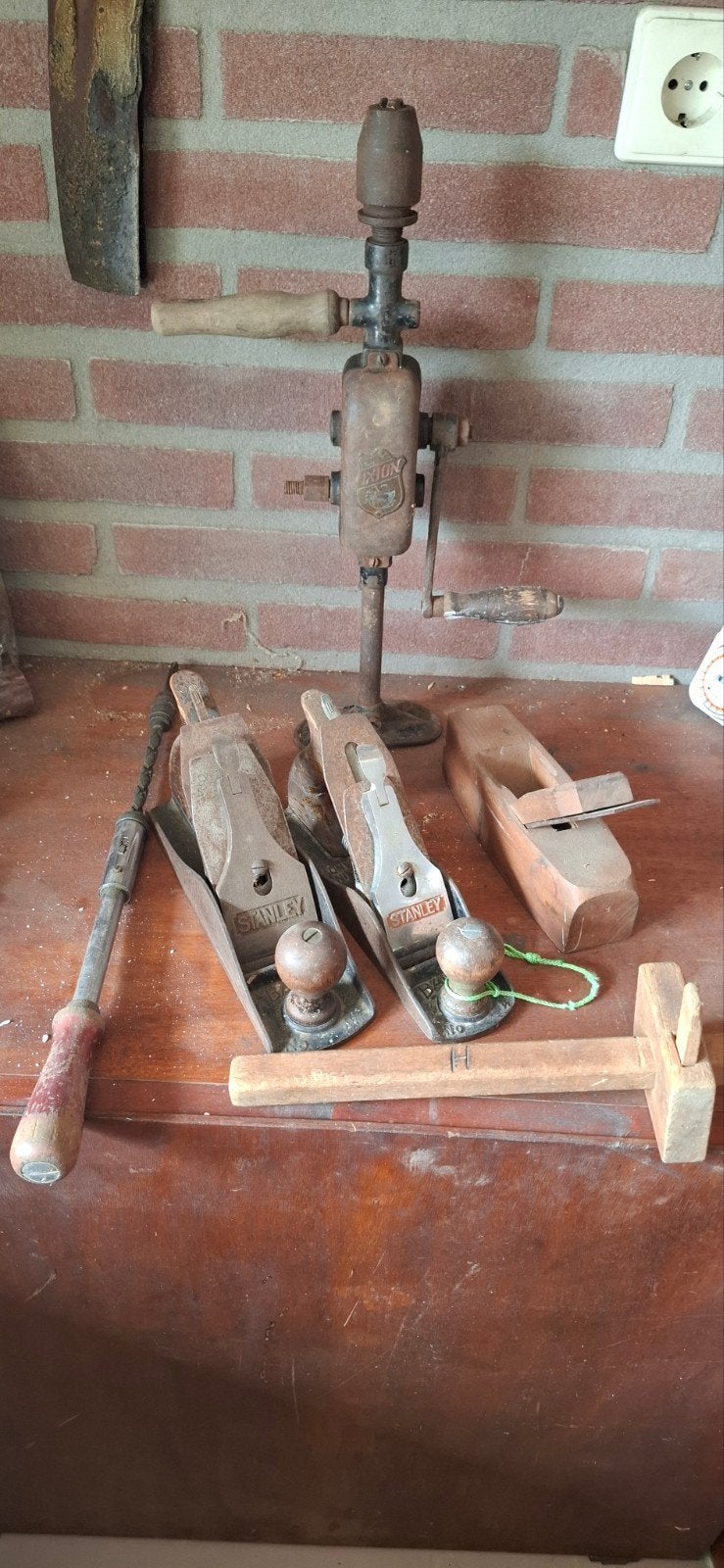 Oude schaven (Stanley) en handboor (Ixion), Doe-het-zelf en Verbouw, Gereedschap | Handgereedschap, Ophalen