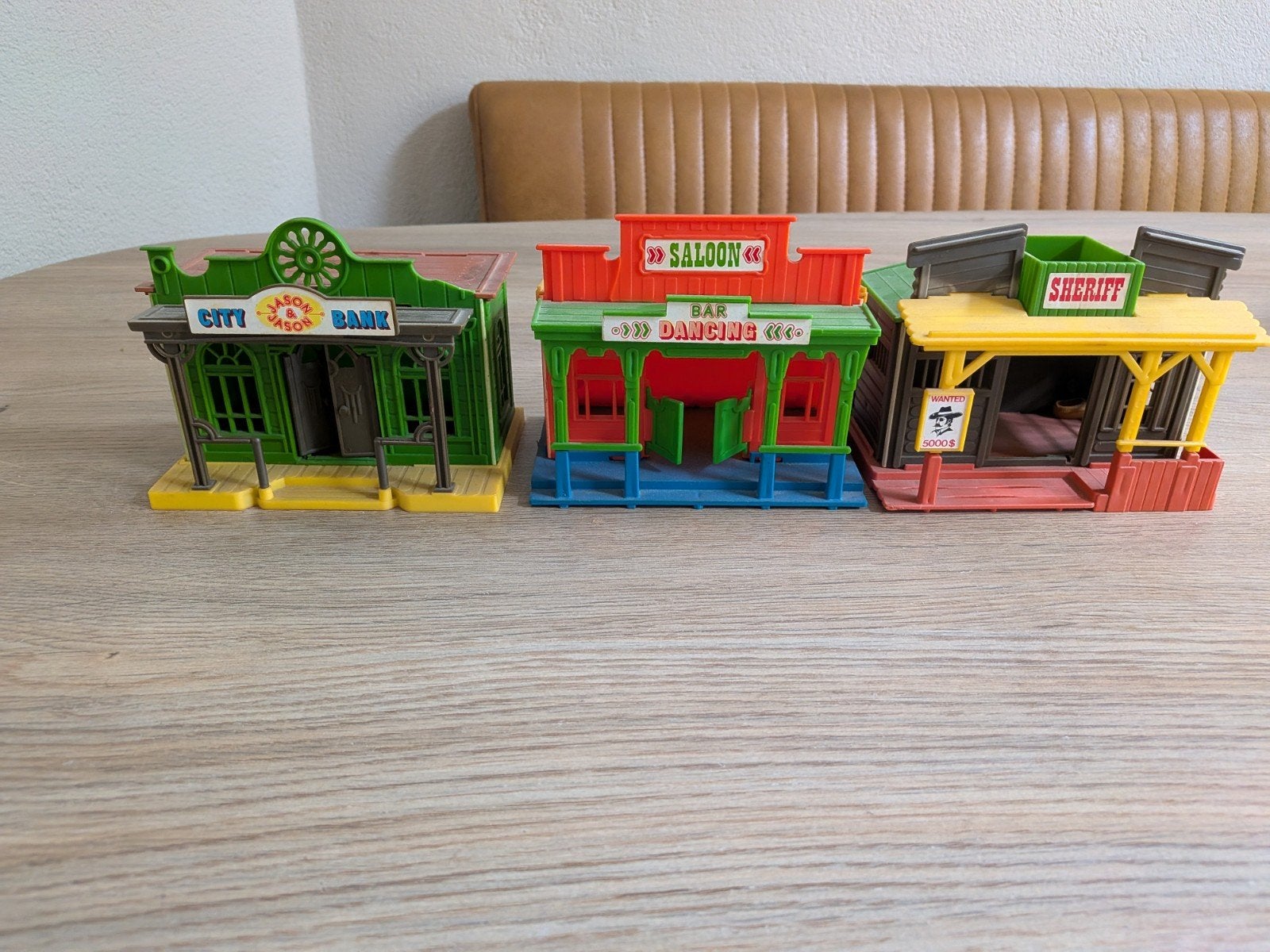 Vintage speelgoedgebouwen wild West-set van Köhler.

Herkoms, Ophalen, Zo goed als nieuw