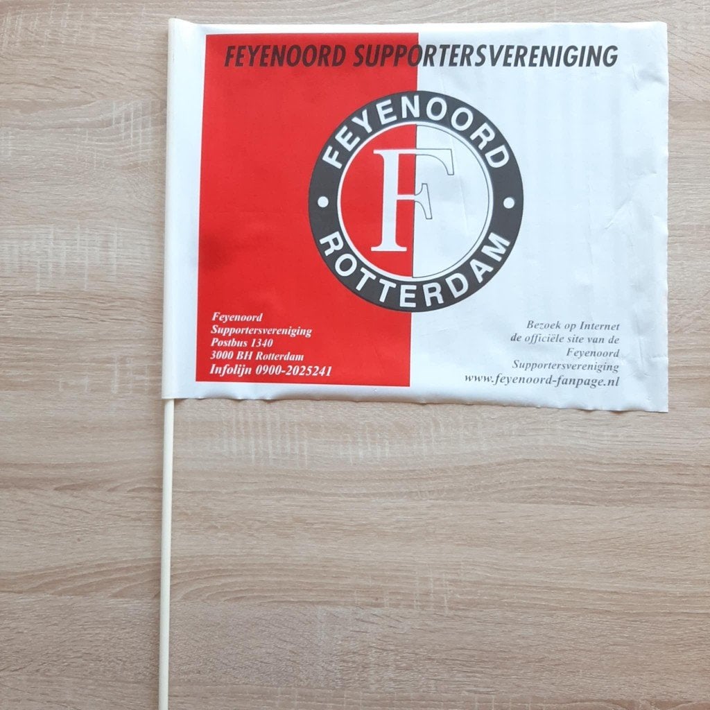 vlaggetje:  Feyenoord supportersvereniging., Verzenden, Zo goed als nieuw, Feyenoord, Overige typen