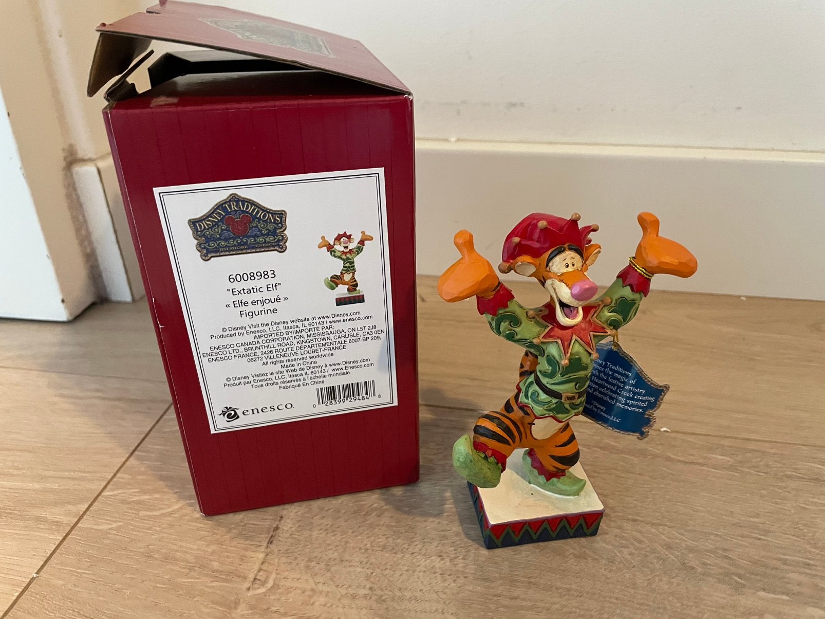 Disney traditions Jim shore kerstmis Tijgertje Christmas Elf, Verzamelen, Disney, Ophalen of Verzenden, Overige figuren, Zo goed als nieuw