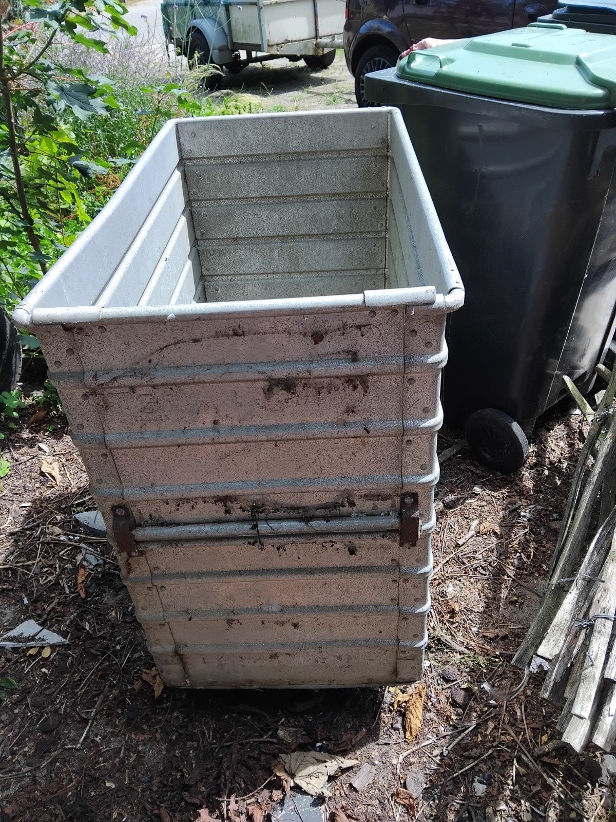 Grote aluminium kolenkar, plantenbak/bloembak voor buiten, Ophalen