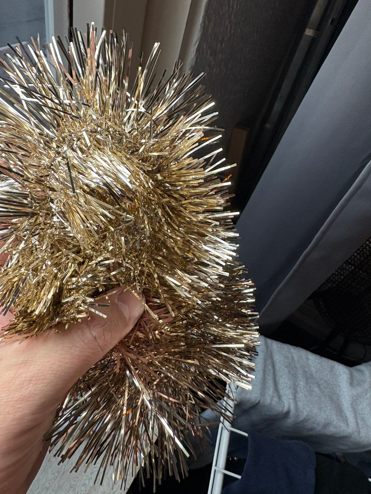 Kerstslinger goud ongeveer 3 meter in drie stukken, Ophalen of Verzenden, Zo goed als nieuw