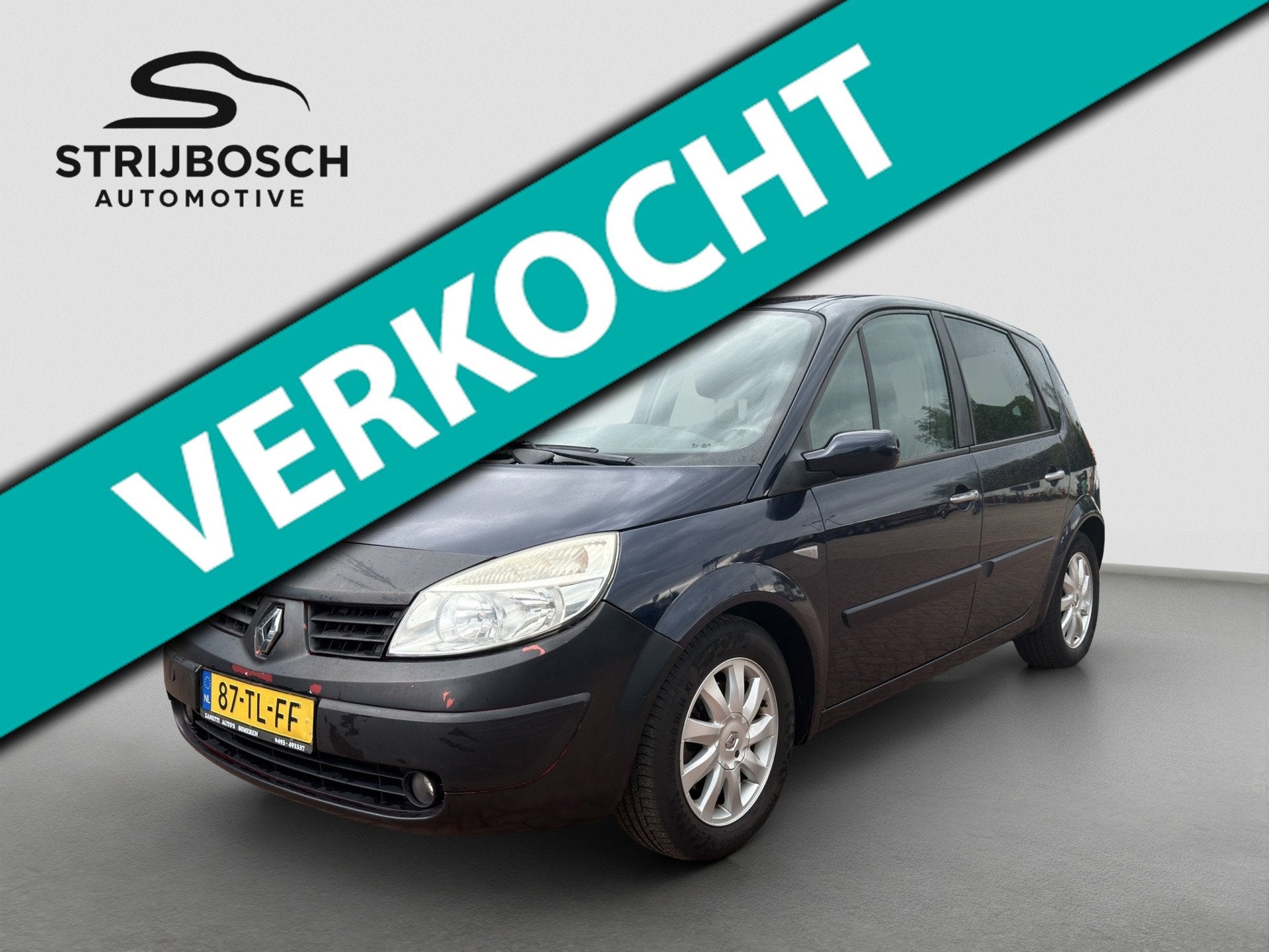 Renault Scénic 2.0-16V Aut. Tech Line | Navi | PDC | Clima, Auto's, Renault, 135 pk, Zwart, 4 cilinders, Blauw