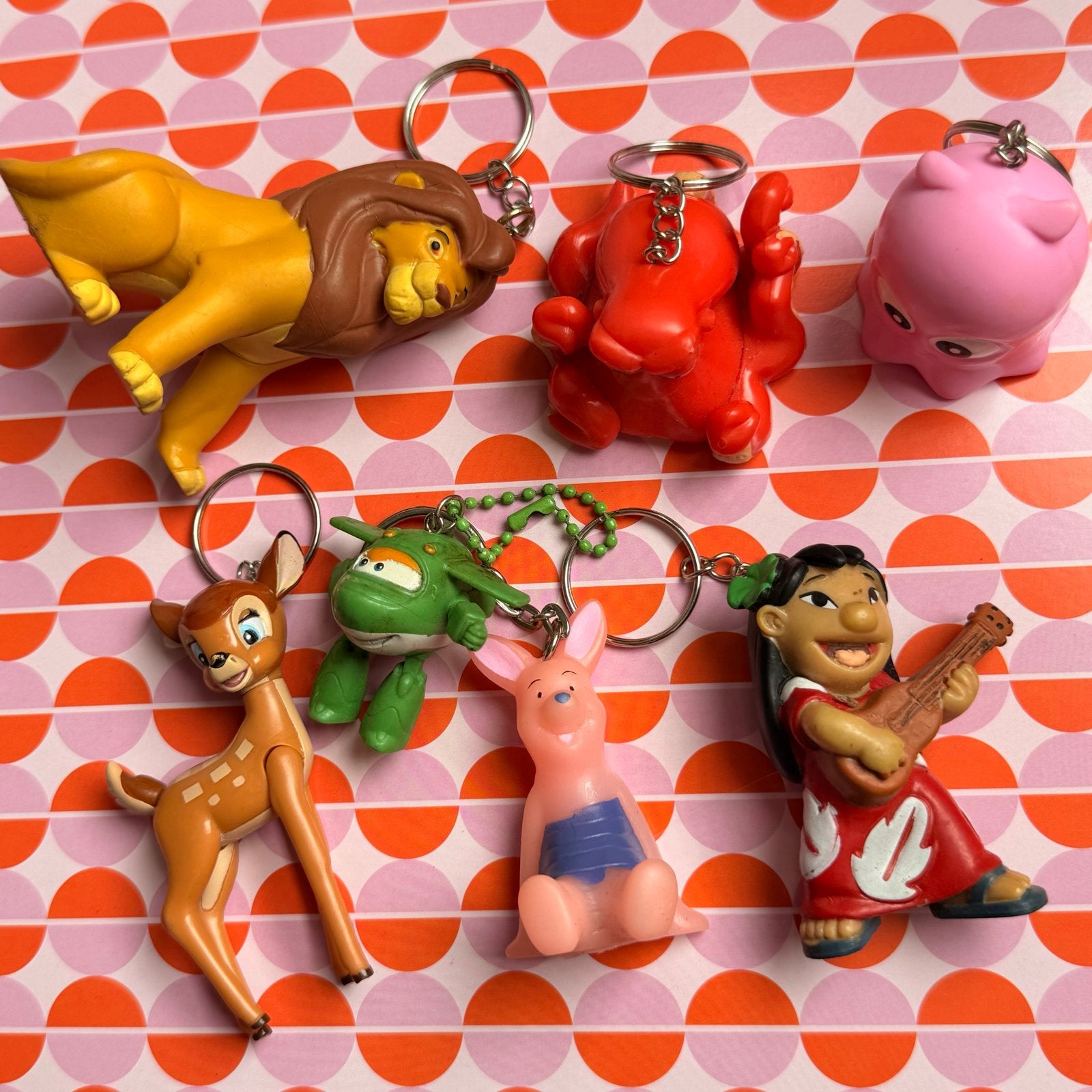 Disney en andere figuren sleutelhangers - 6 stuks, Verzenden, Gebruikt