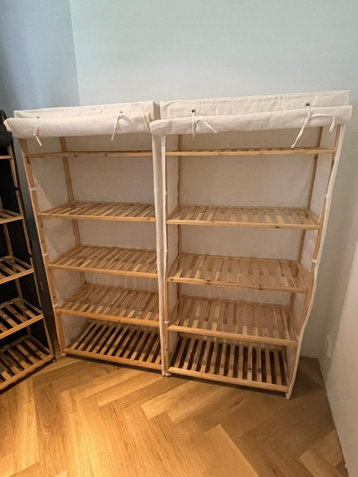 Stoffen stelling kast (zwart), Ophalen, Zo goed als nieuw